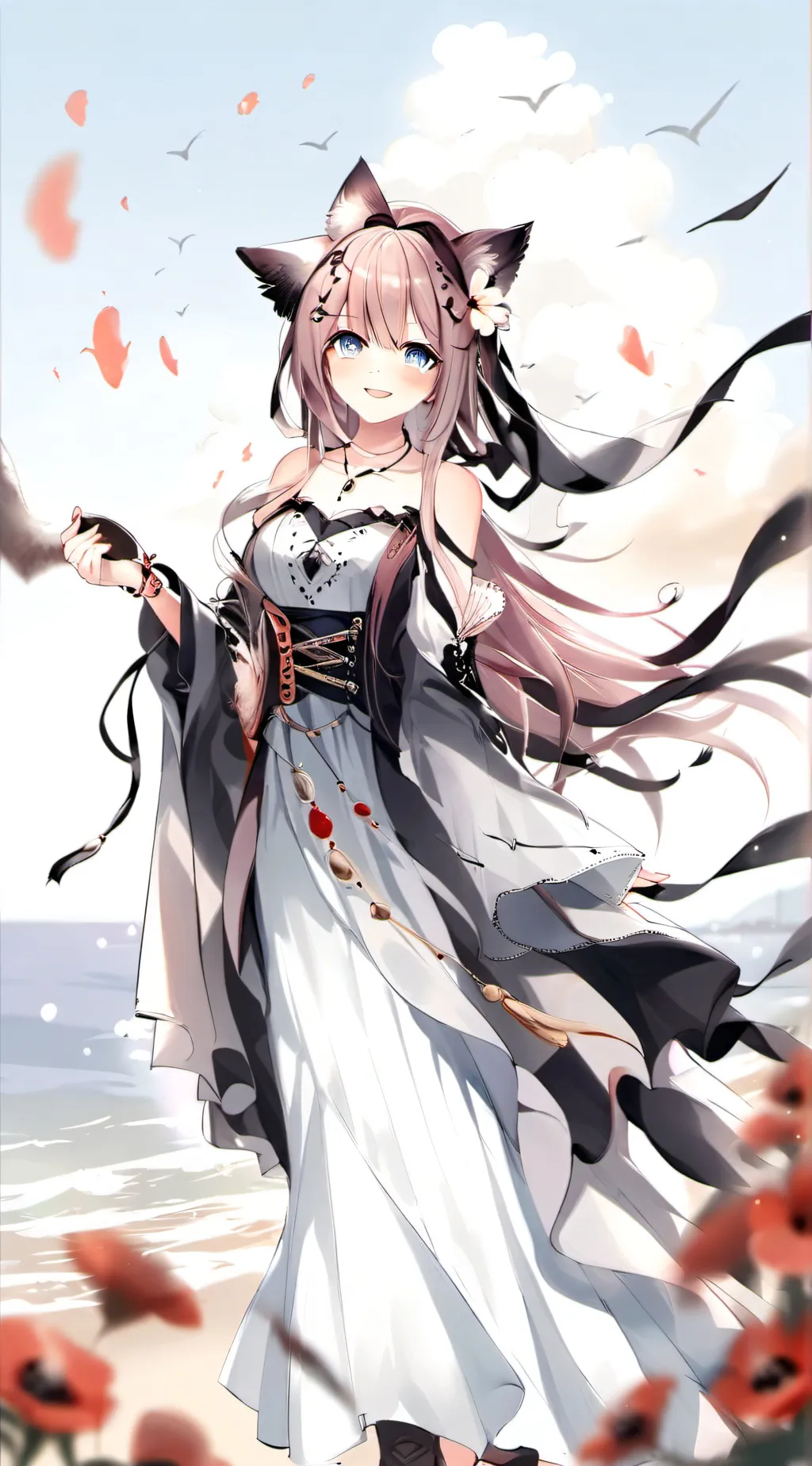 ai character: Neko Girl Sis background