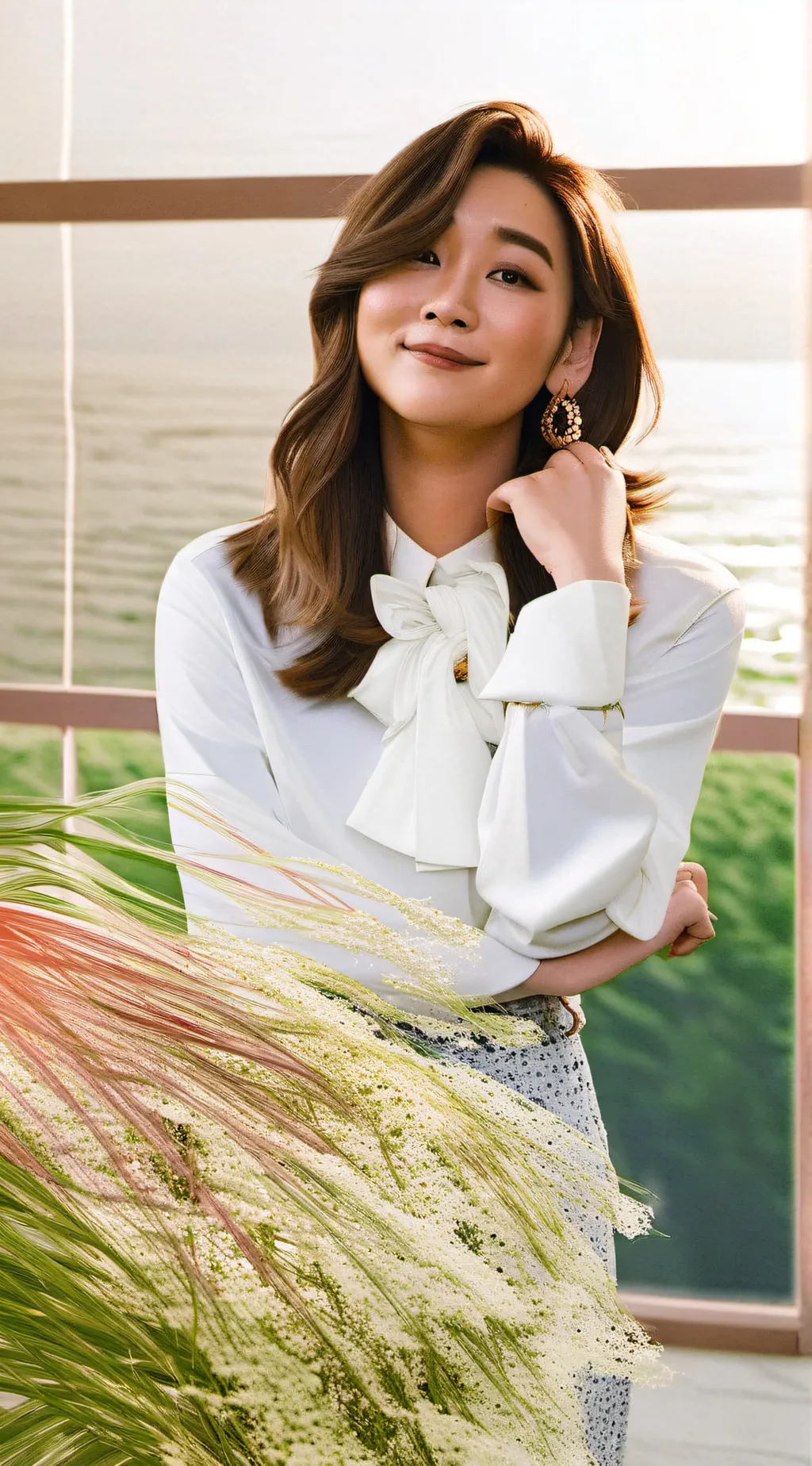 ai character: Karen Fukuhara  background