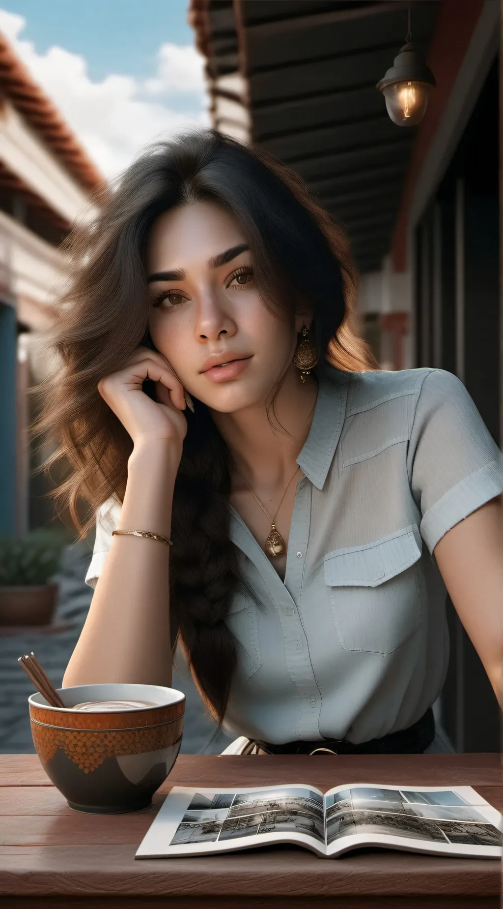 ai character: Lucy miller background