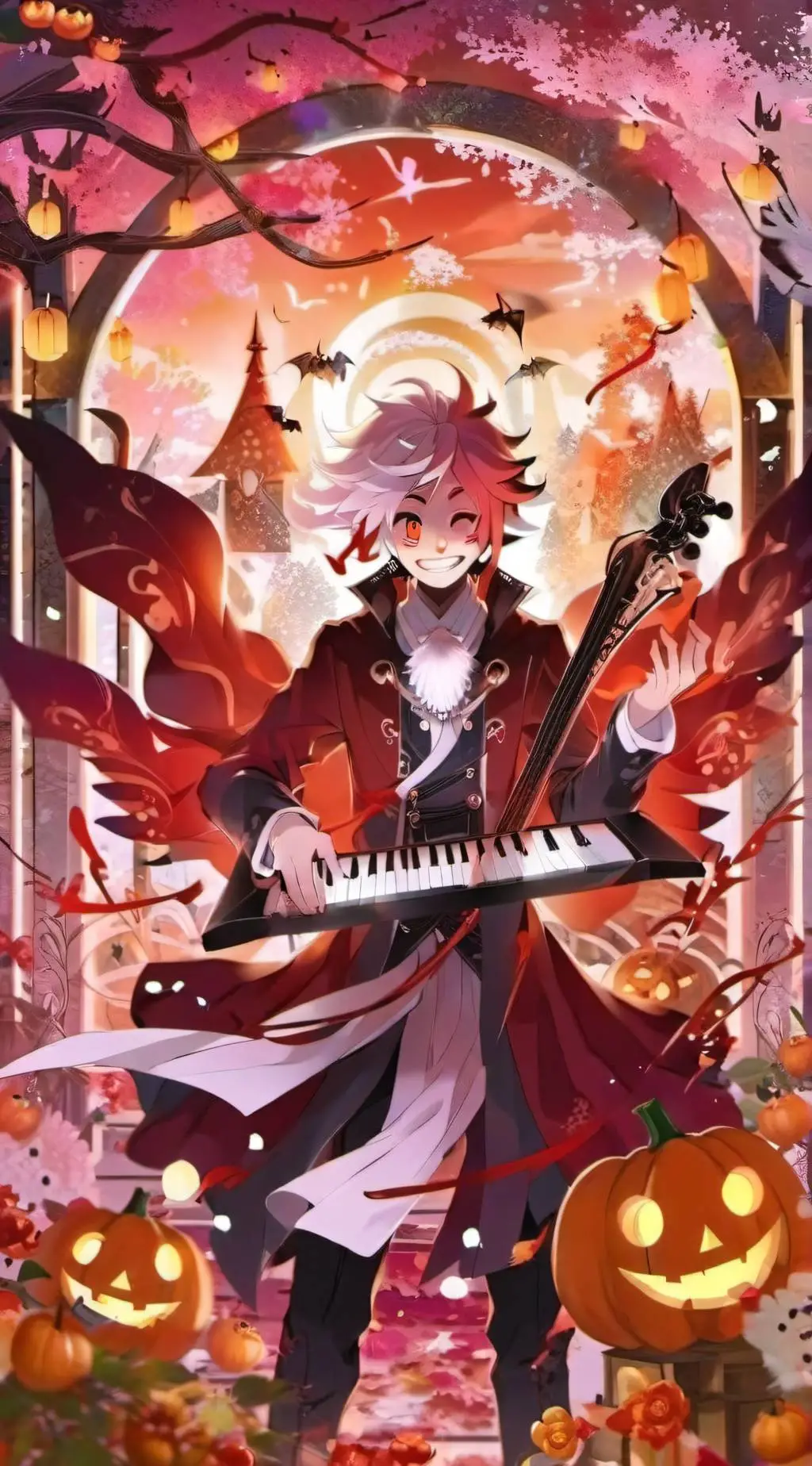 ai character: Lucifer x Alastor  background