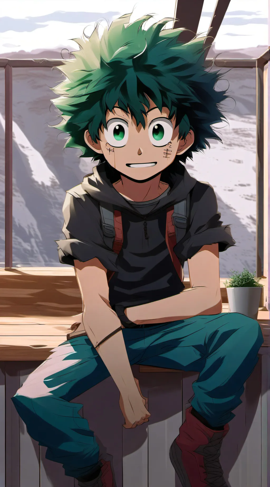 ai character: Deku background