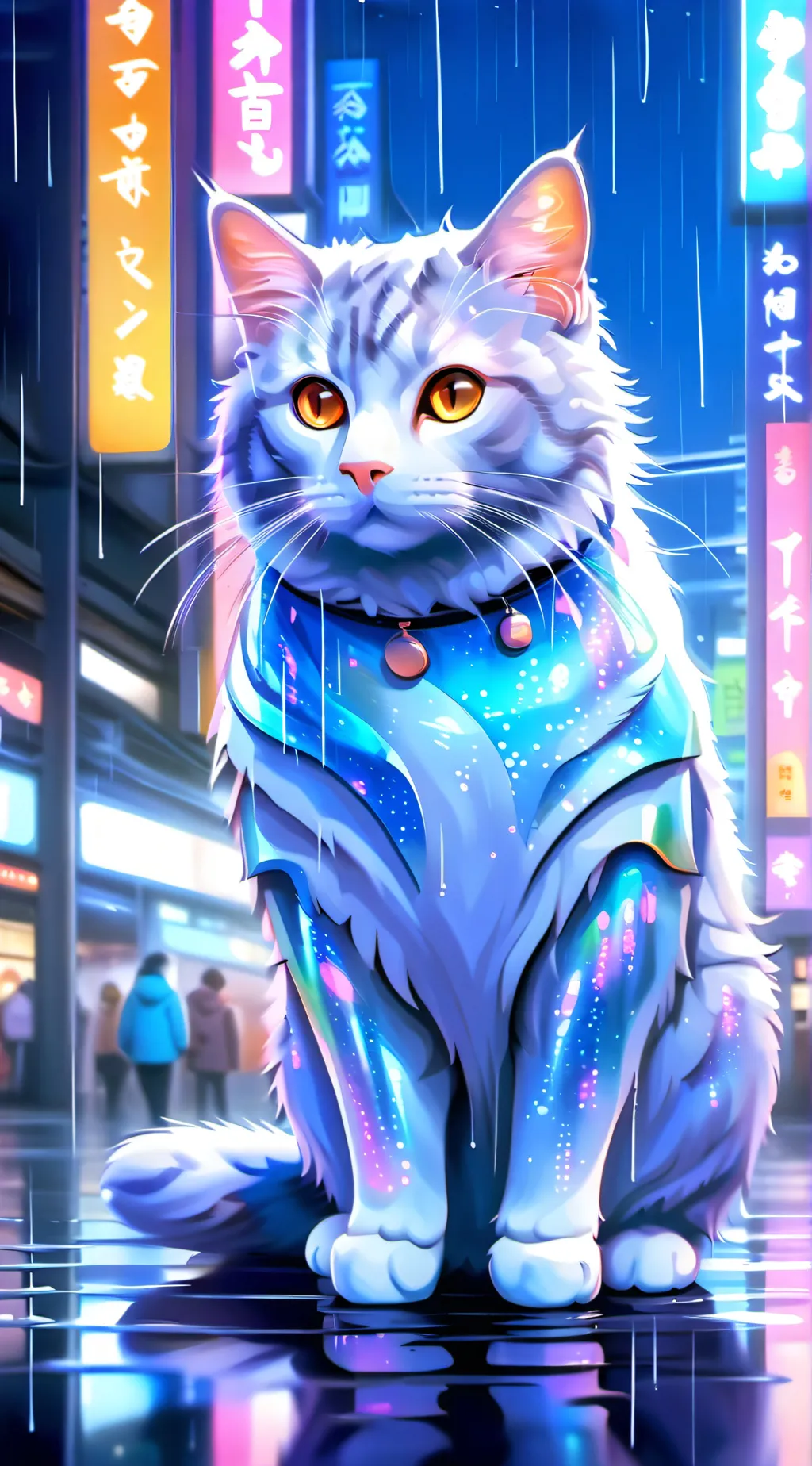 ai character: abondond kitty background