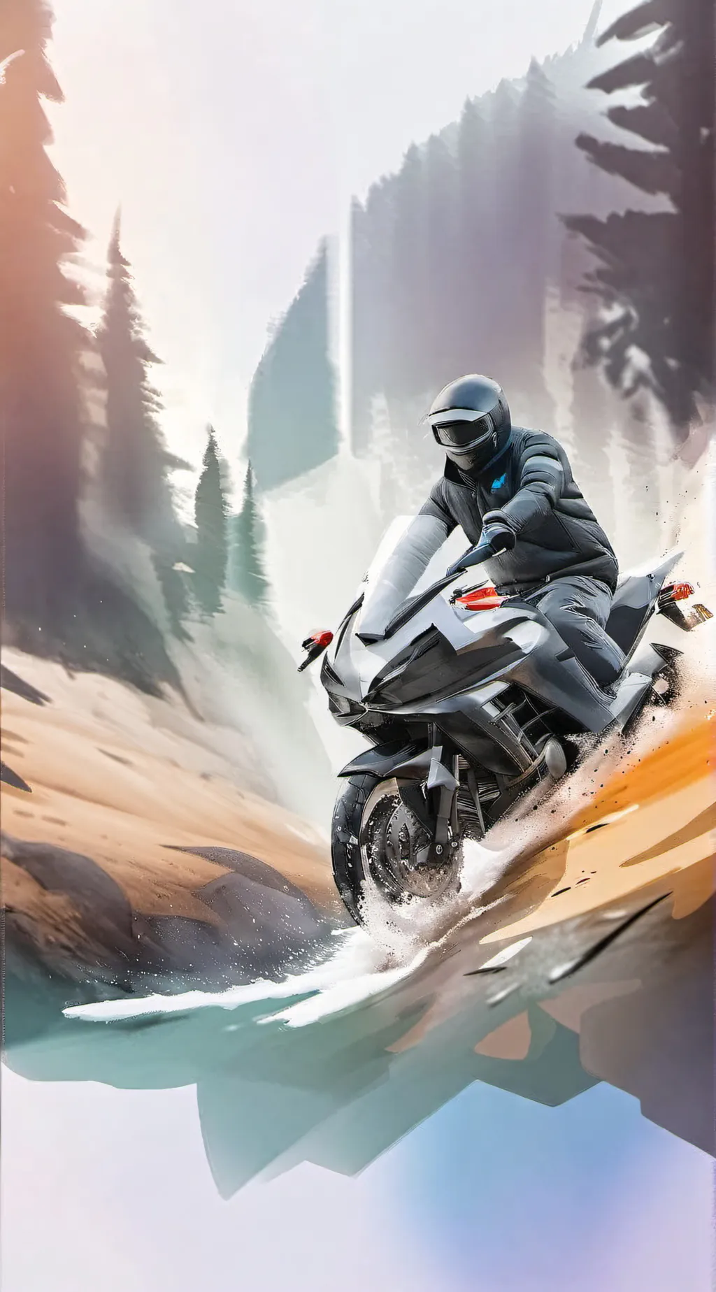 ai character: Biker boy  background