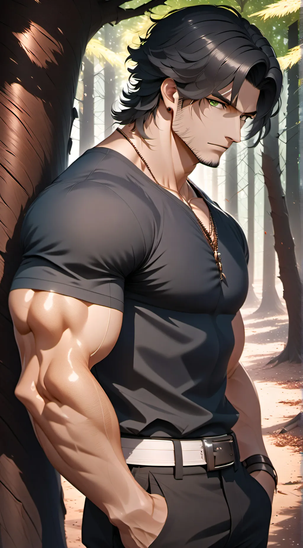 ai character: Leon Hunter background