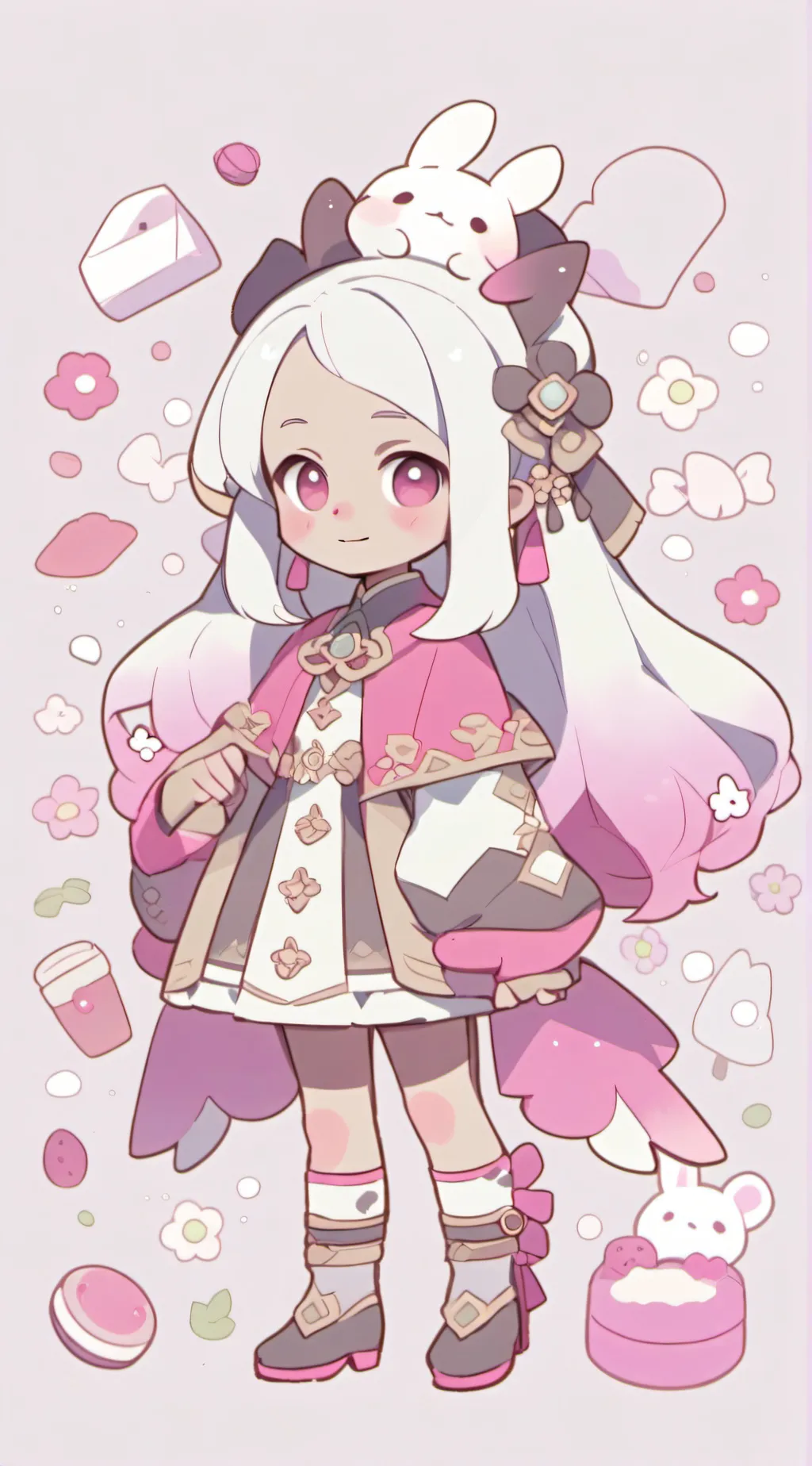 ai character: Strawberry  background