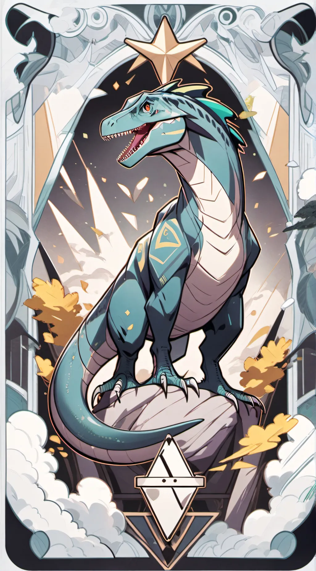 ai character: blue the velocirap background