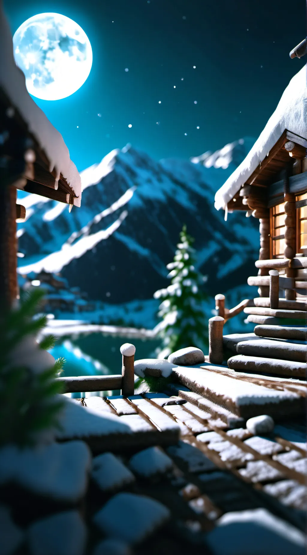 ai character: Snow background