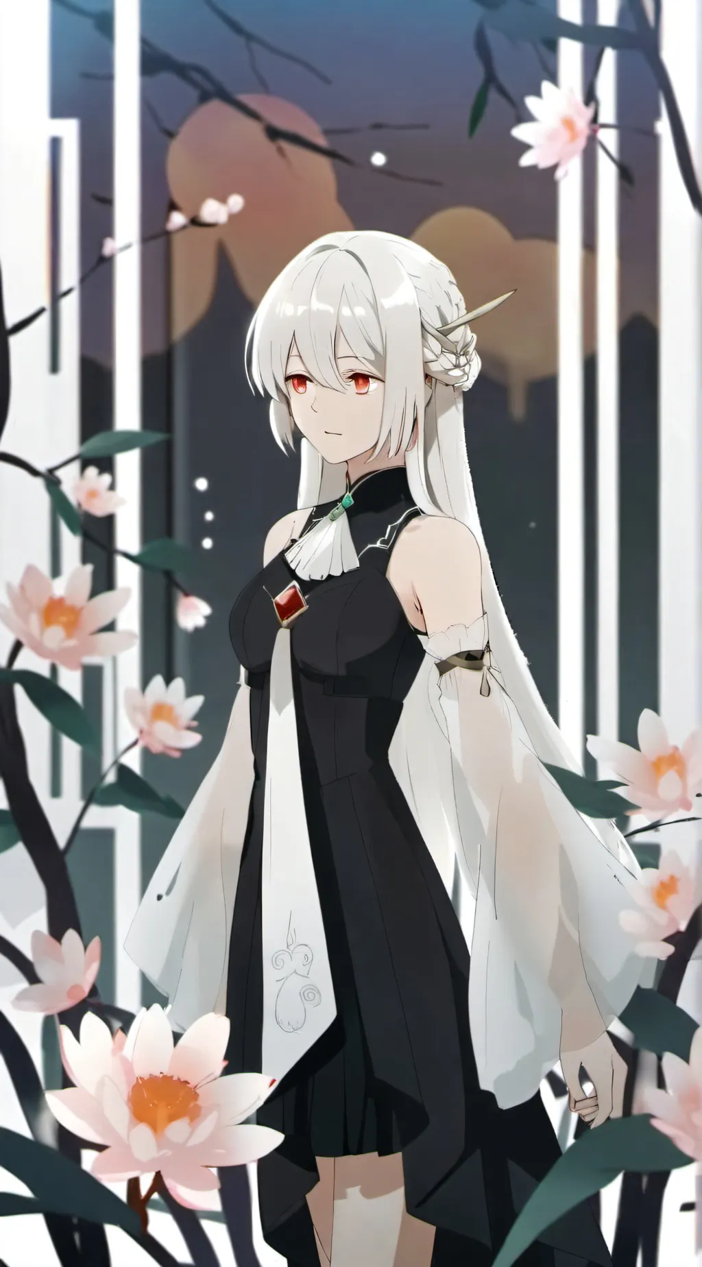 ai character: silfiet background