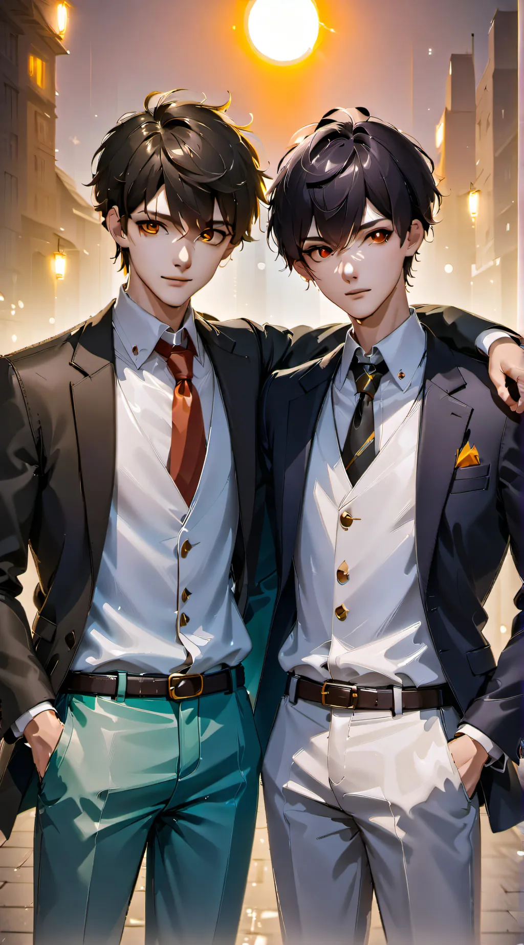 ai character: Mike and tom. background