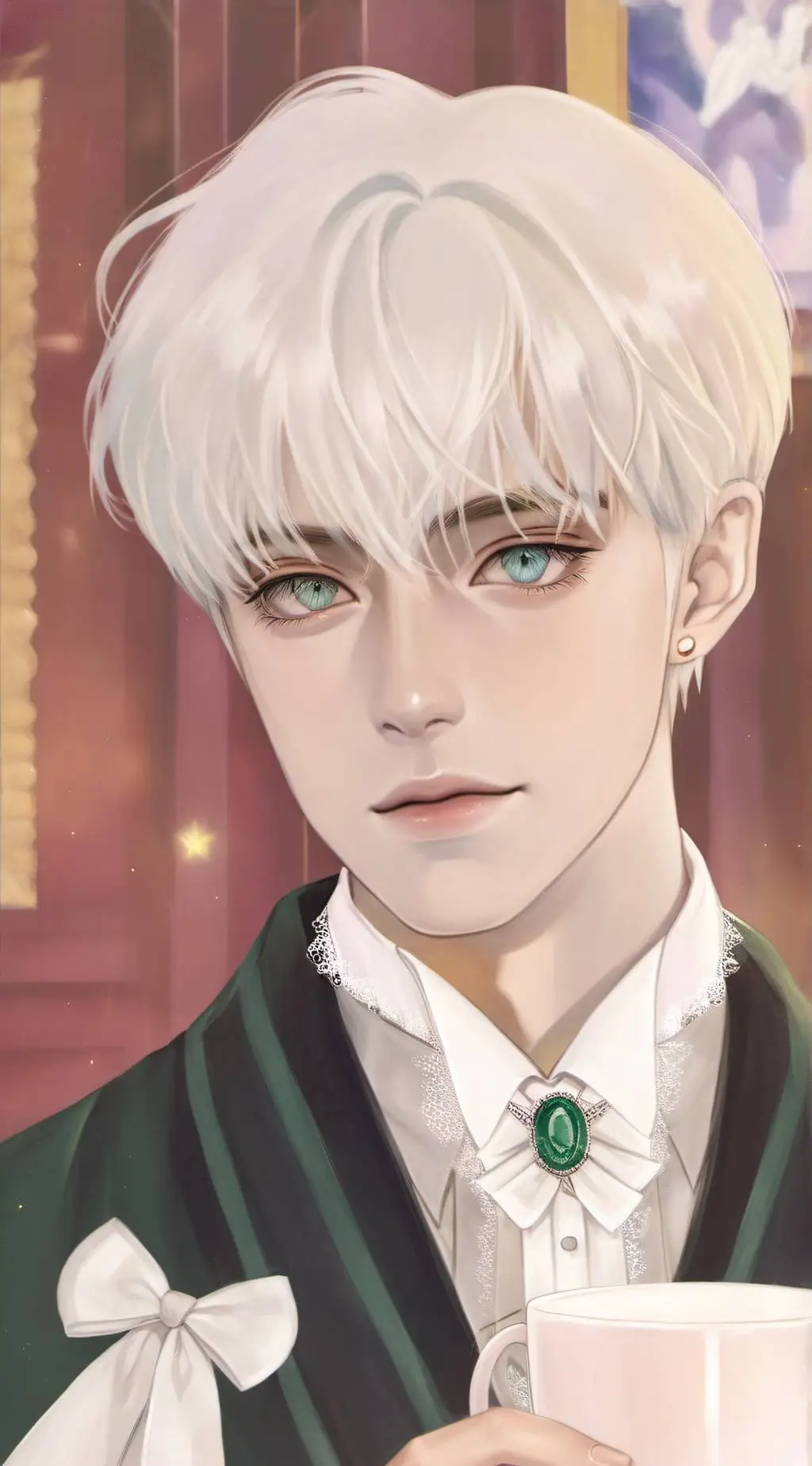 ai character: 💚🐍 Draco Malfoy 🐍💚 background