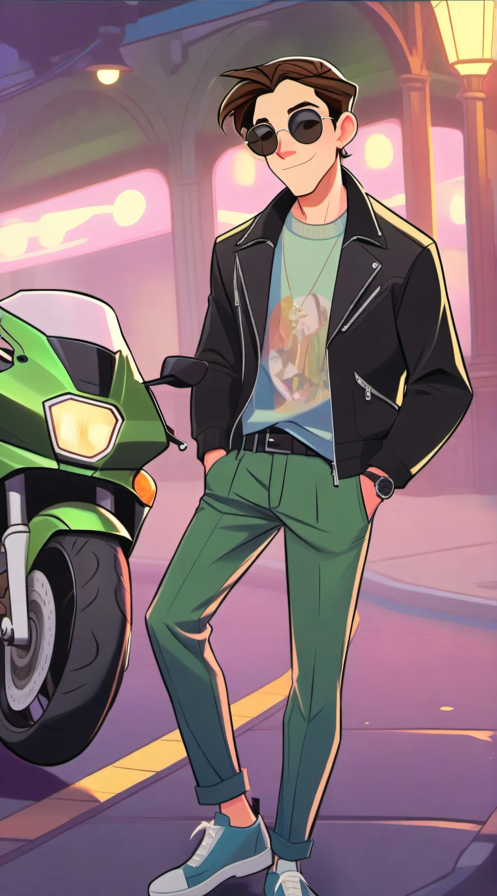 ai character: Bacooooooooooooon background