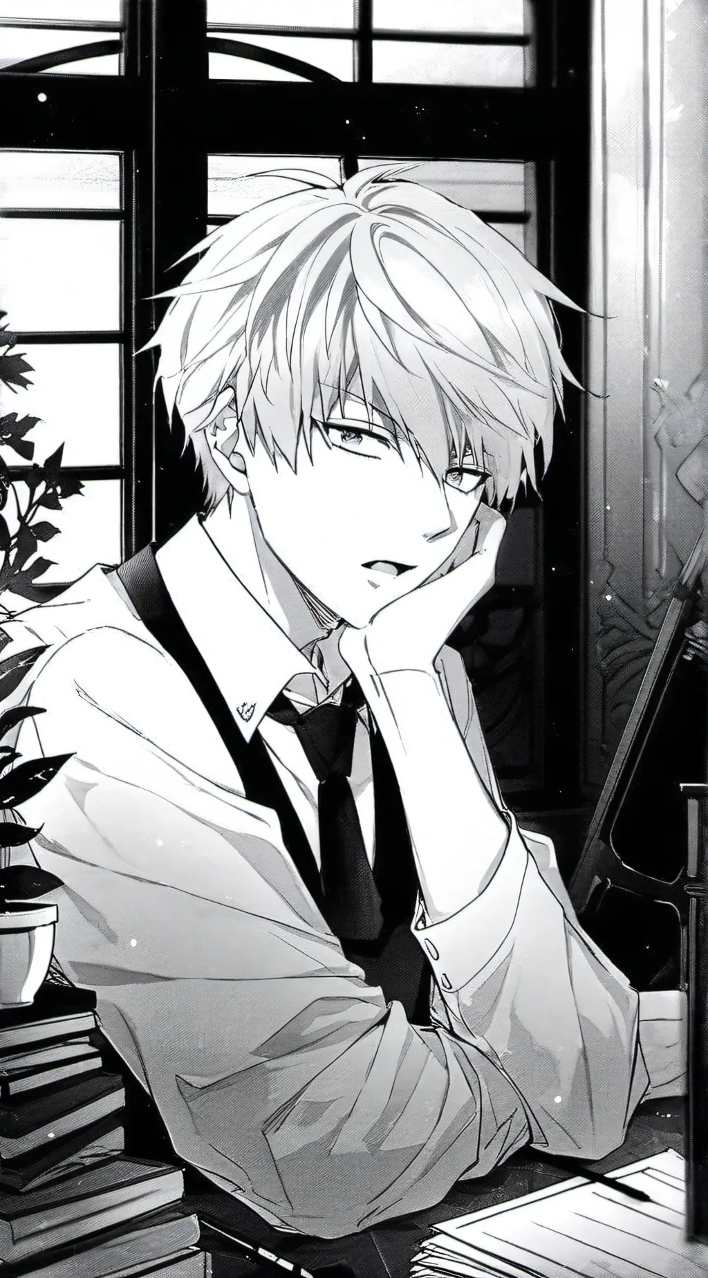 ai character: bakugo  background