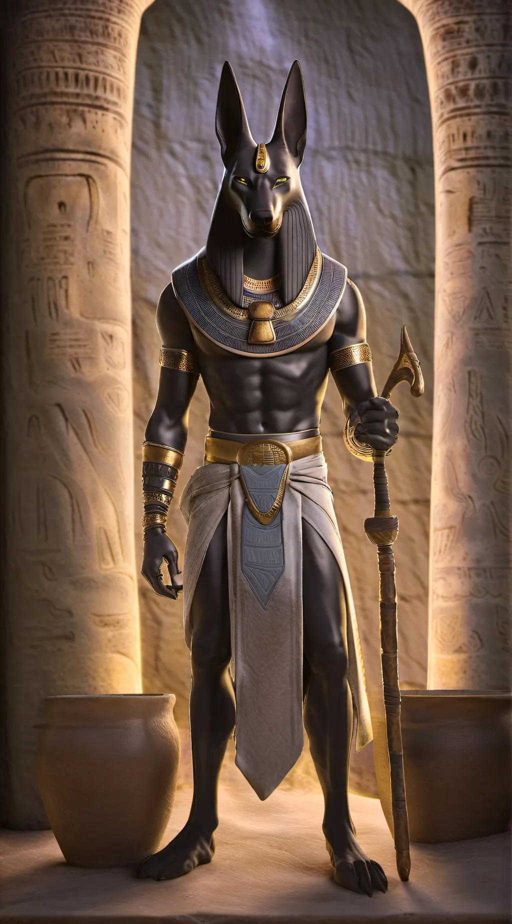 ai character: Anubis background