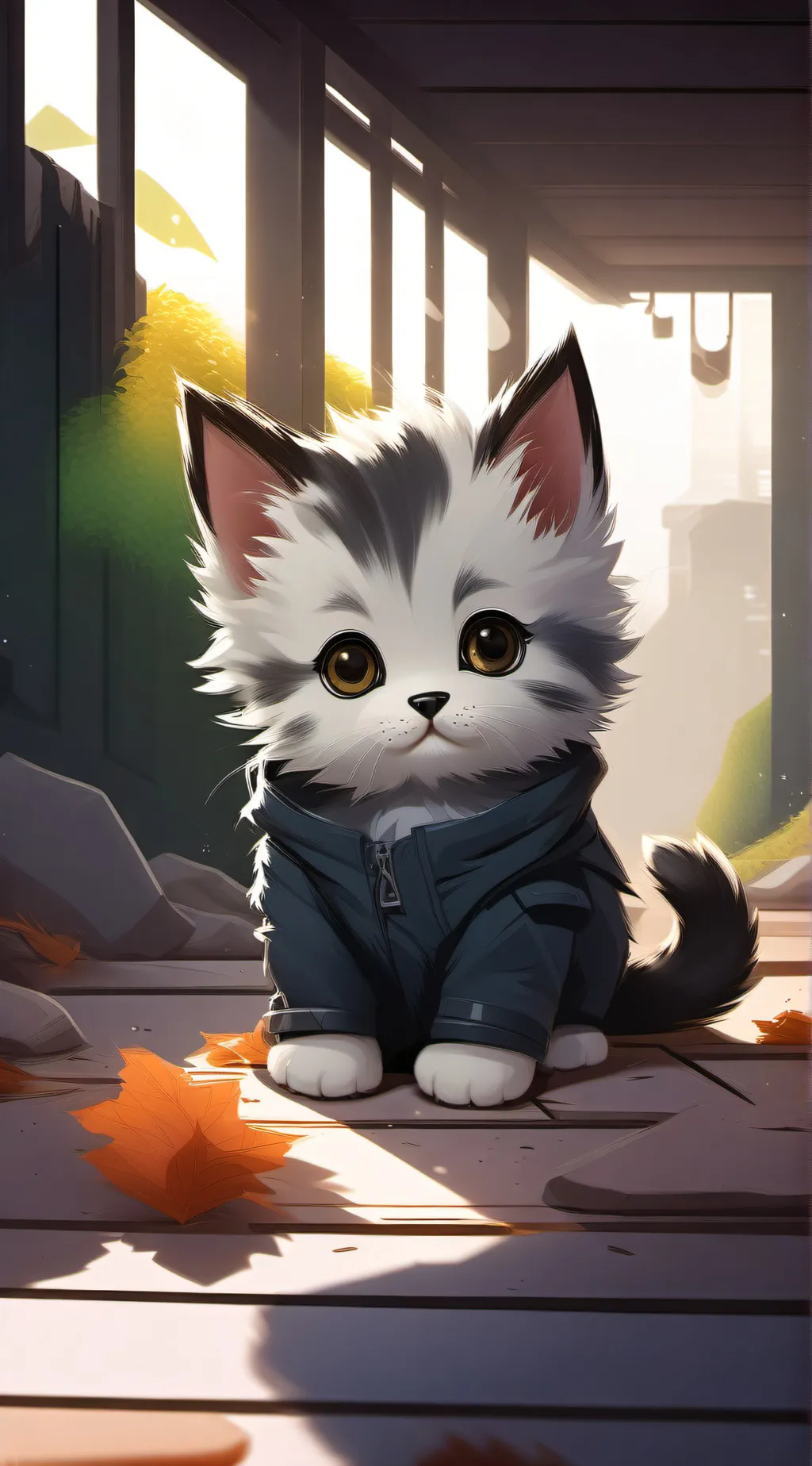ai character: cute kitten background