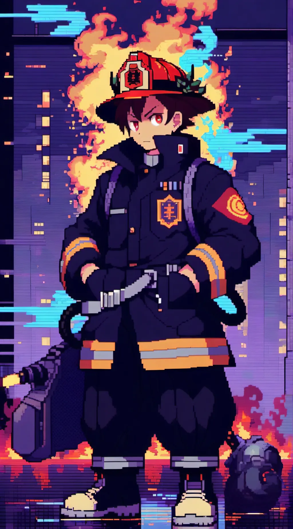ai character: FIRE FORCE background