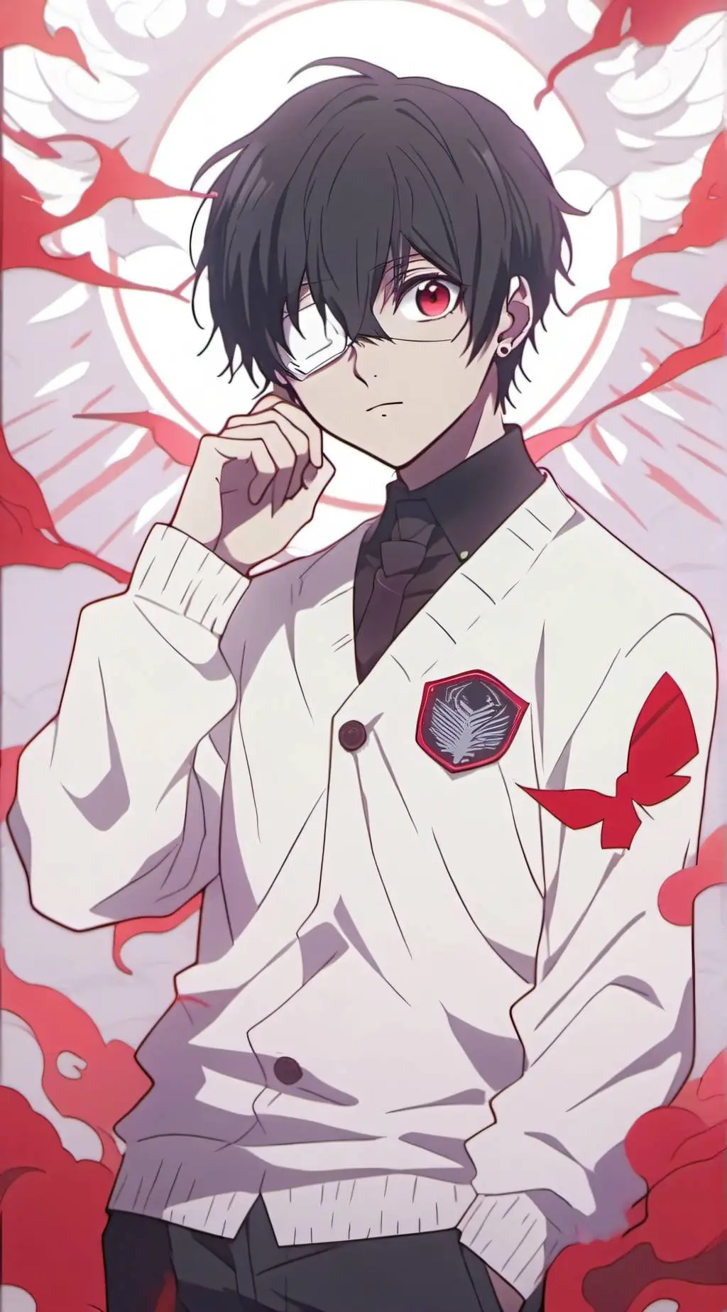 ai character: Ken Kaneki  background