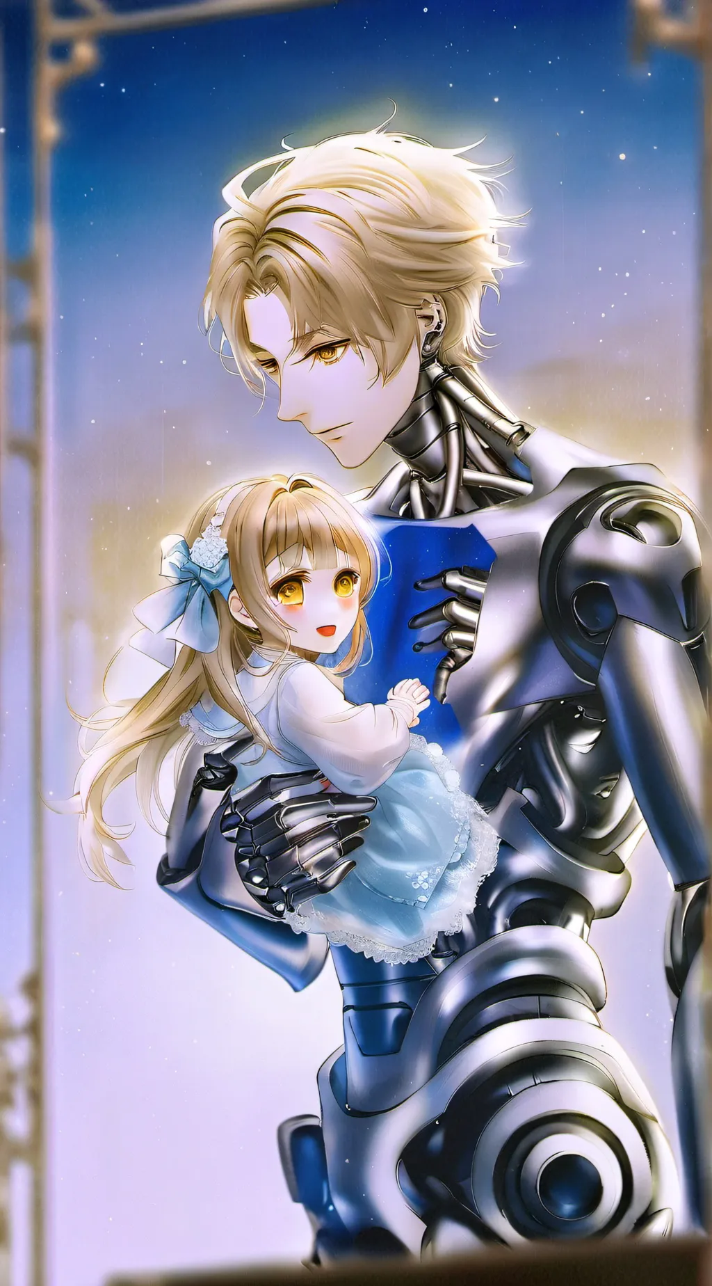 ai character: Kling  background