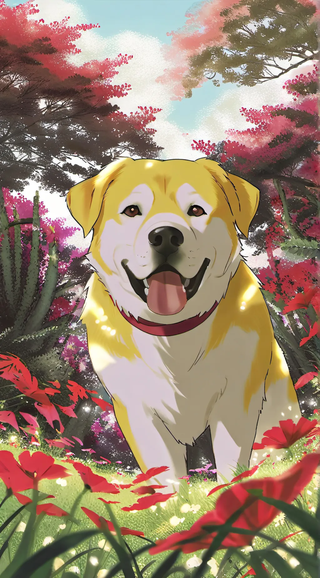 ai character: my dog Goober  background