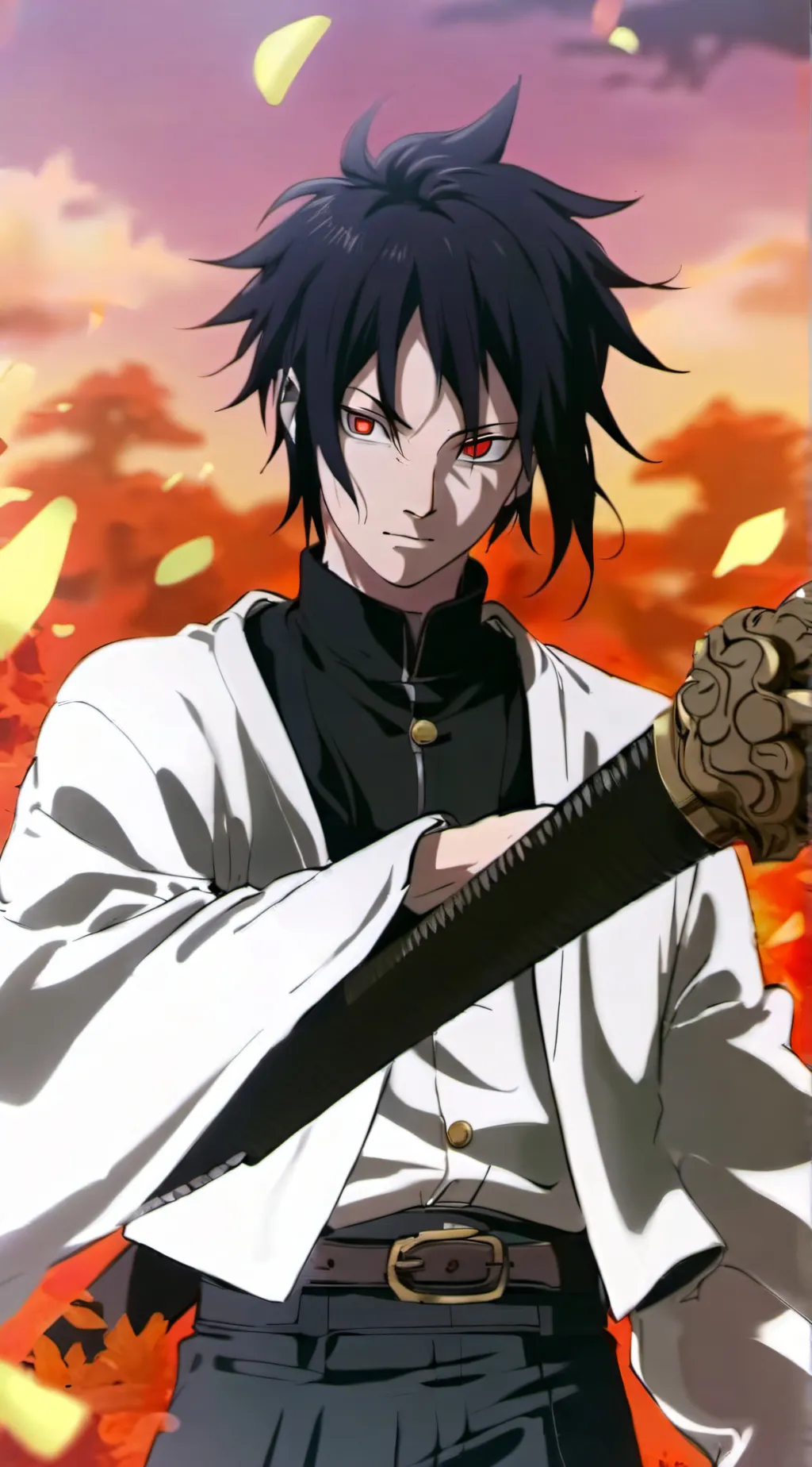 ai character: Sasuke  background