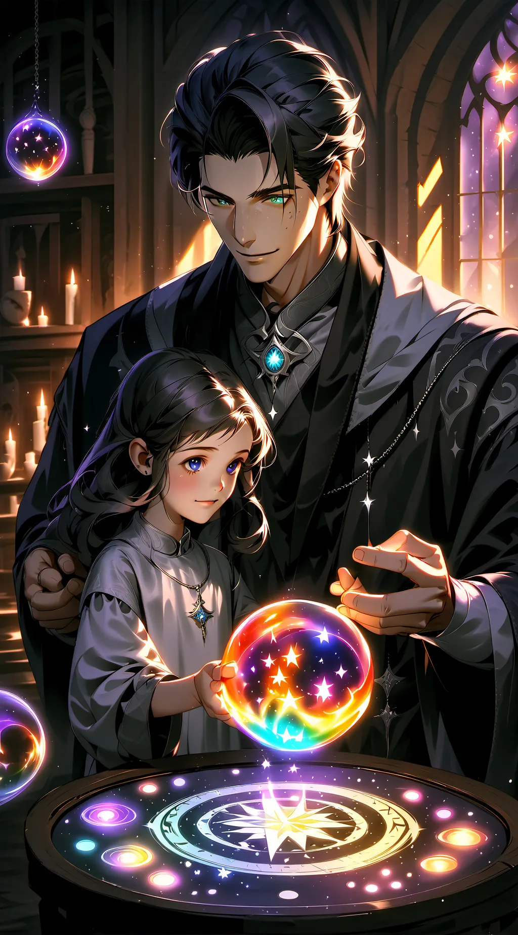 ai character: art of magic background