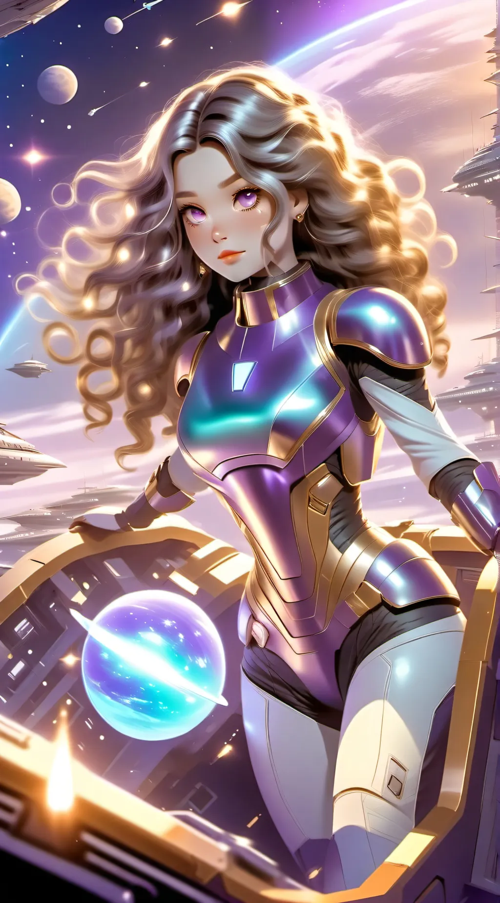 ai character: Purple  background