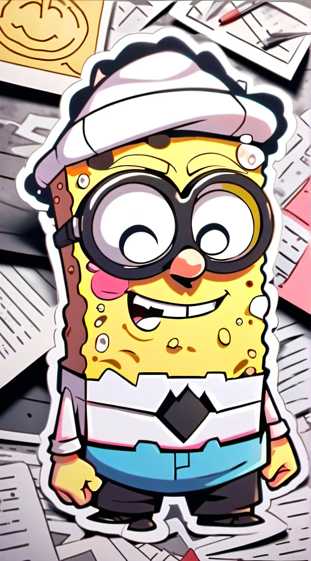 ai character: Nerd bob background