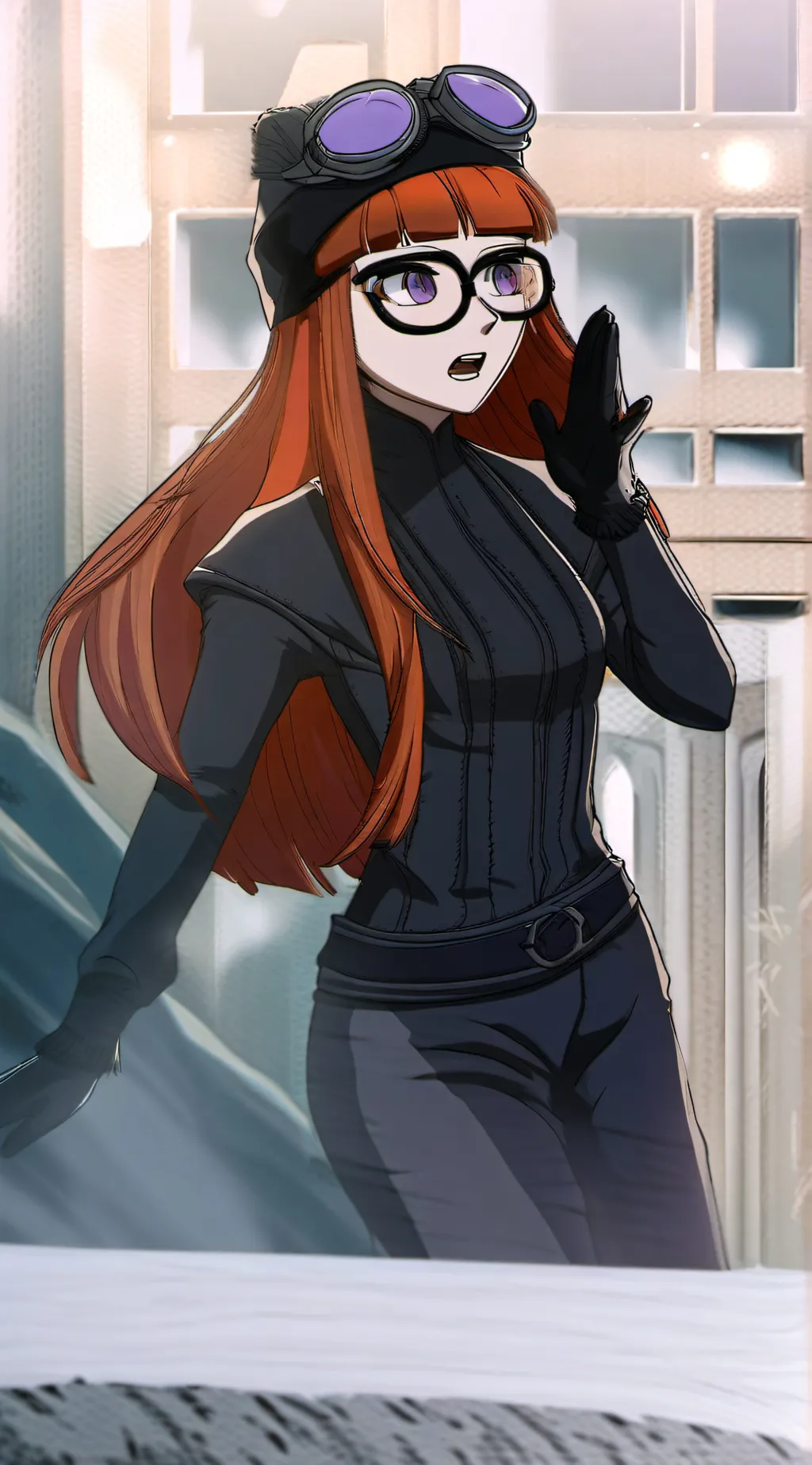 ai character: Futaba Sakura background