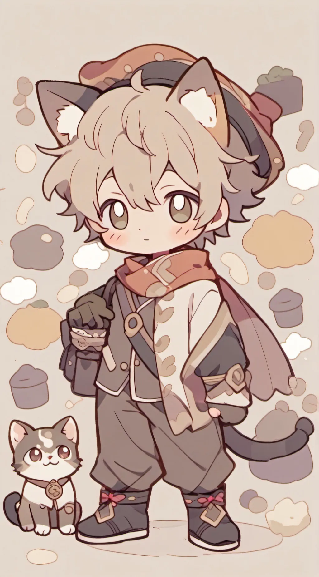ai character: poor catboy background