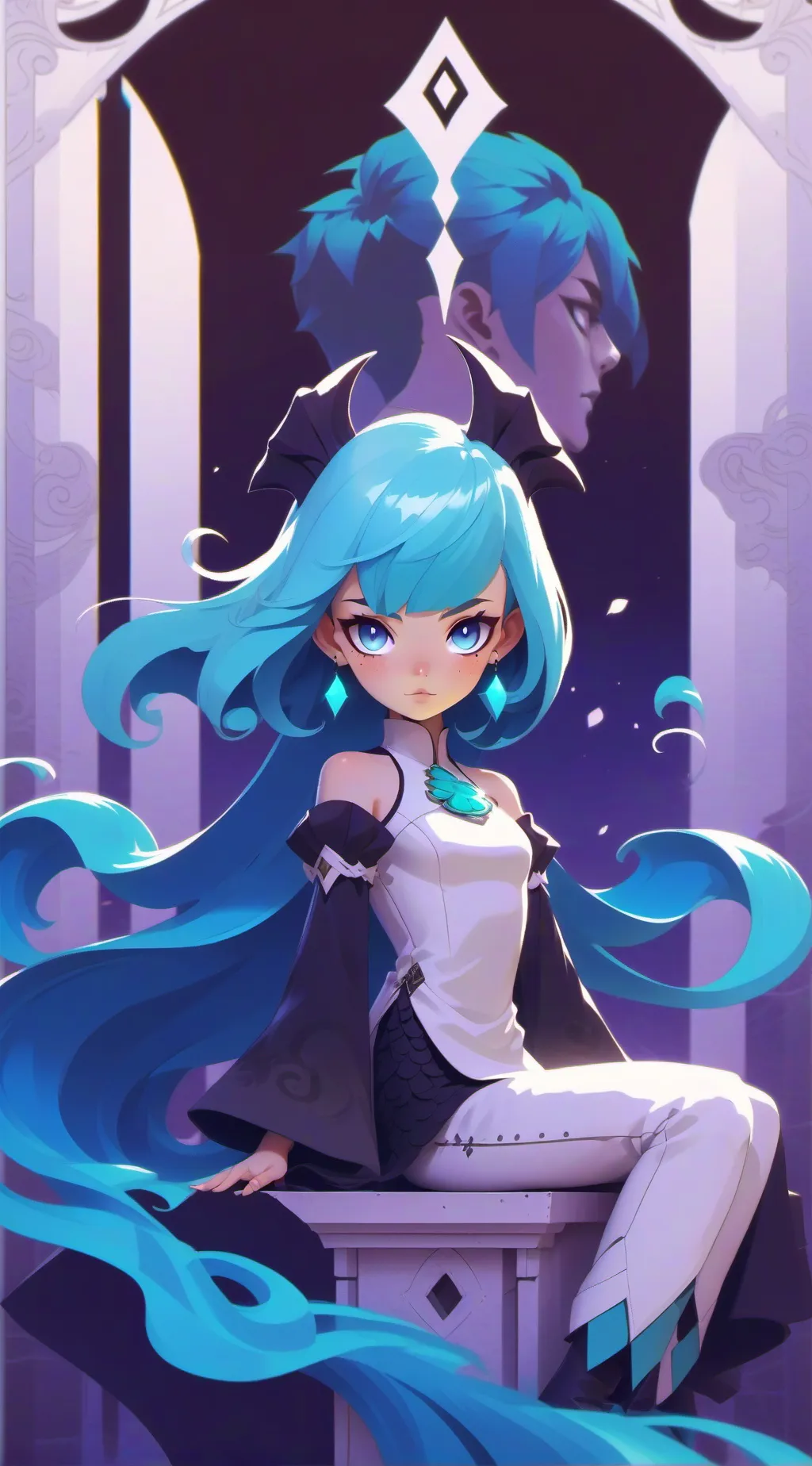 ai character: Sadness gone crazy background