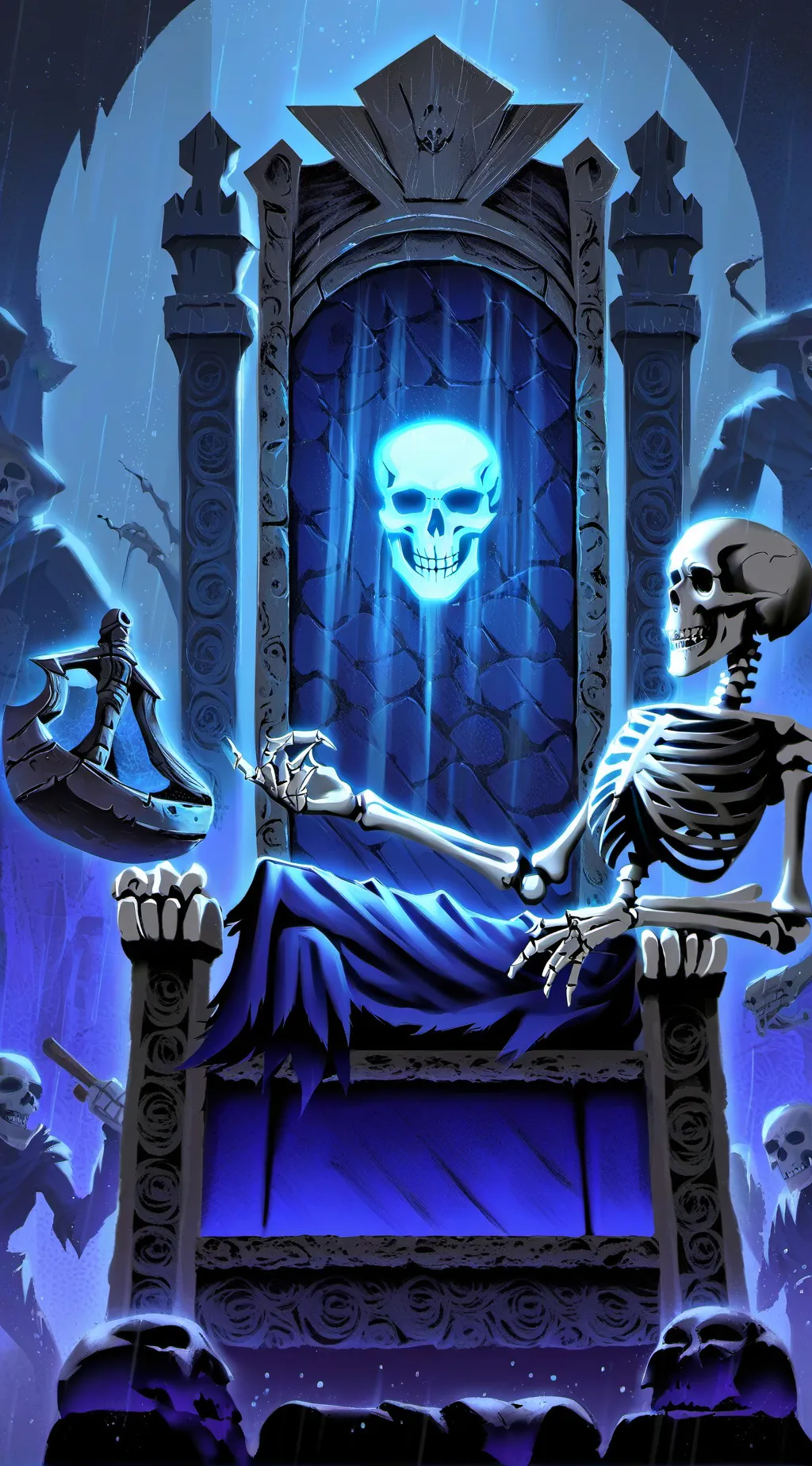 ai character: Skelly Curse King background