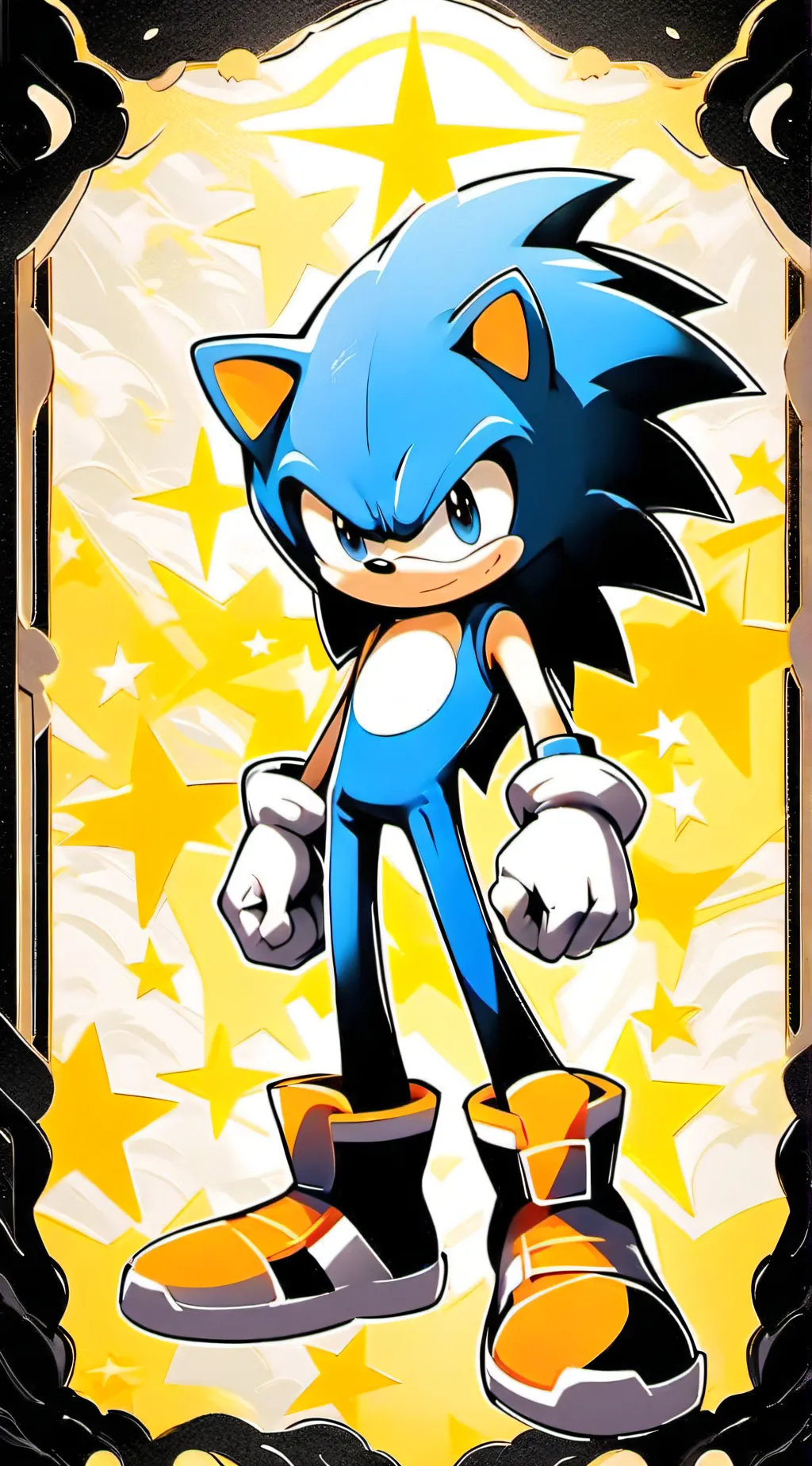 ai character: does Sonic and ⭐✨ background