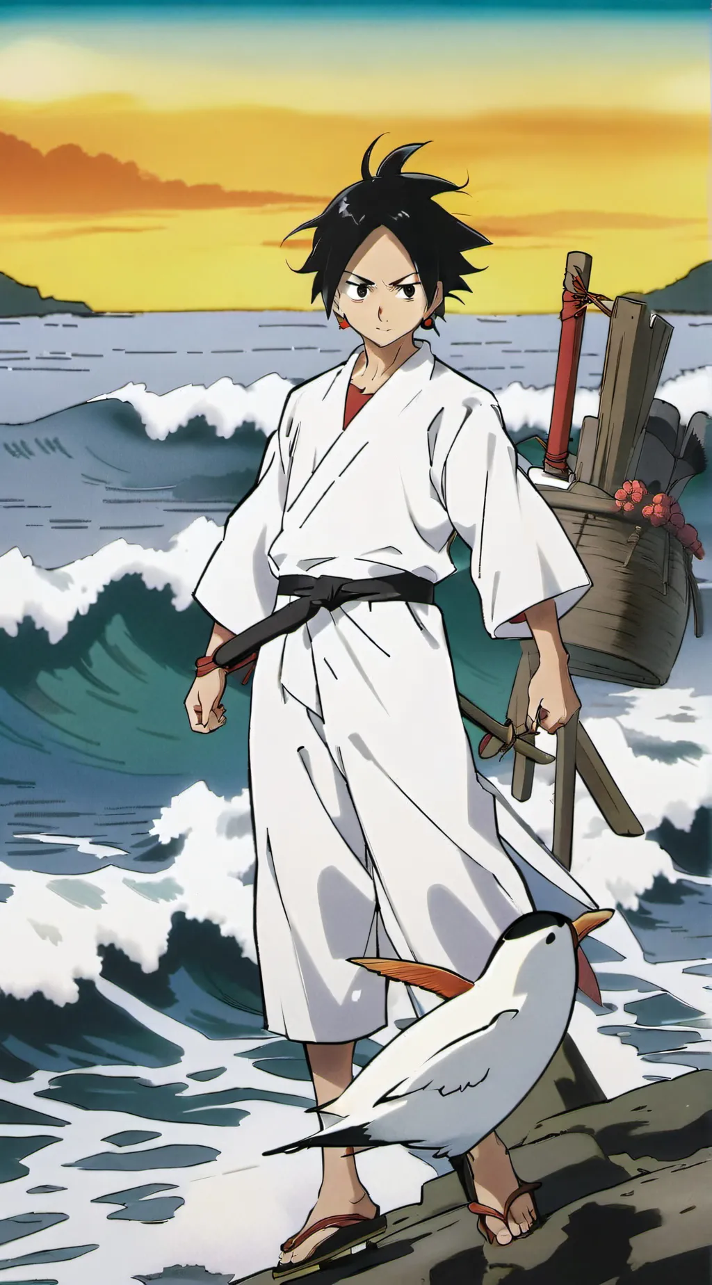 ai character: One Piece  background