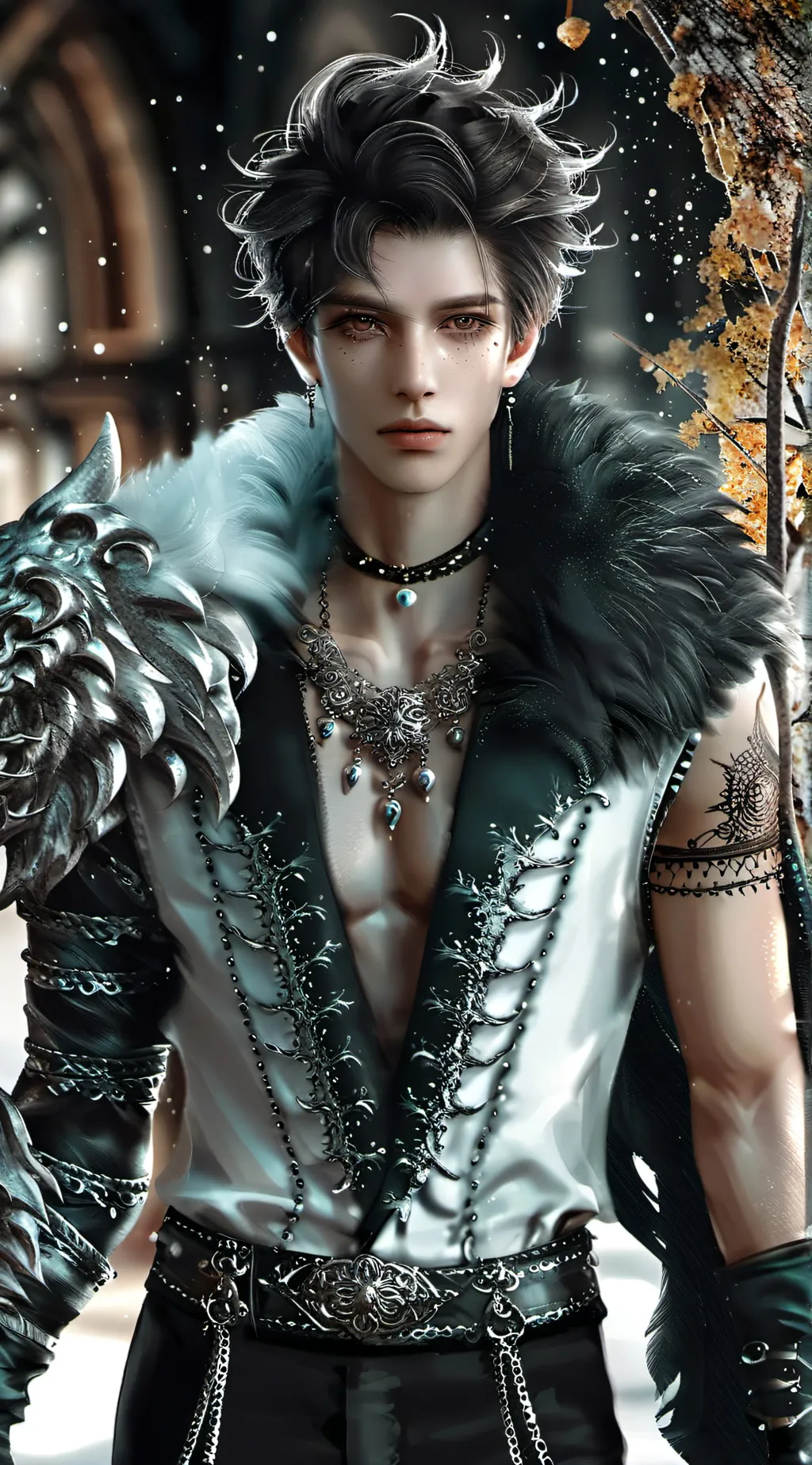 ai character: jackson white background