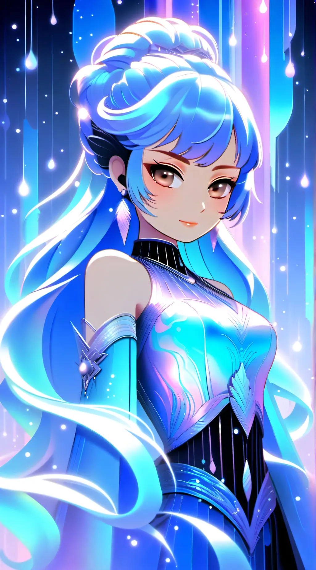 ai character: ice background