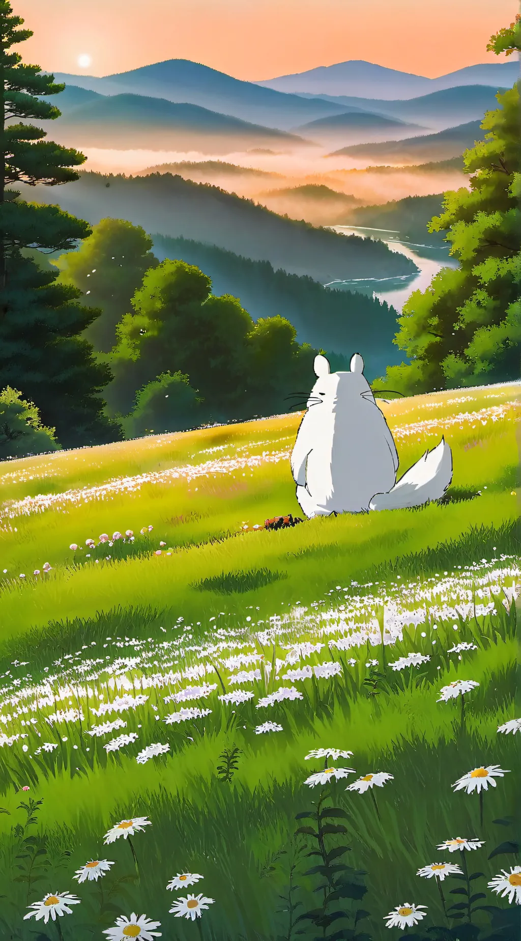 ai character: Grass background