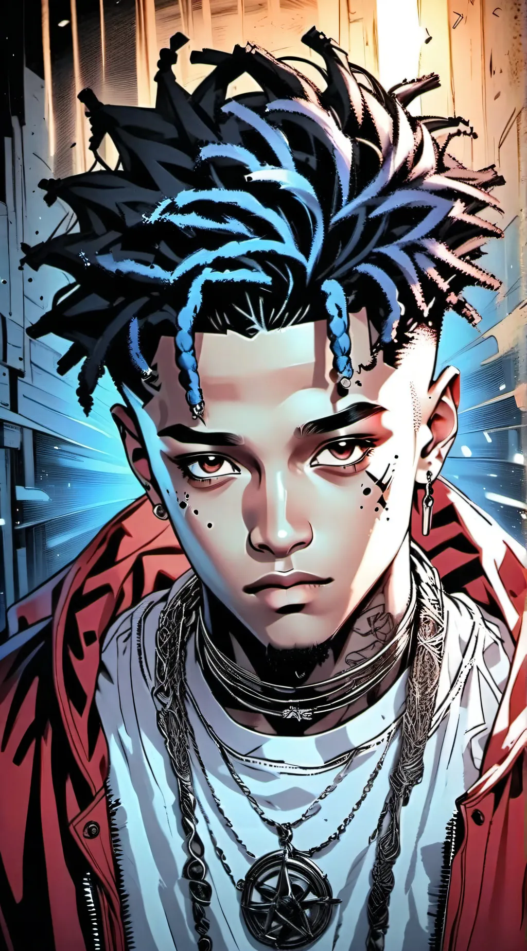 ai character: XXXTENTACION  background