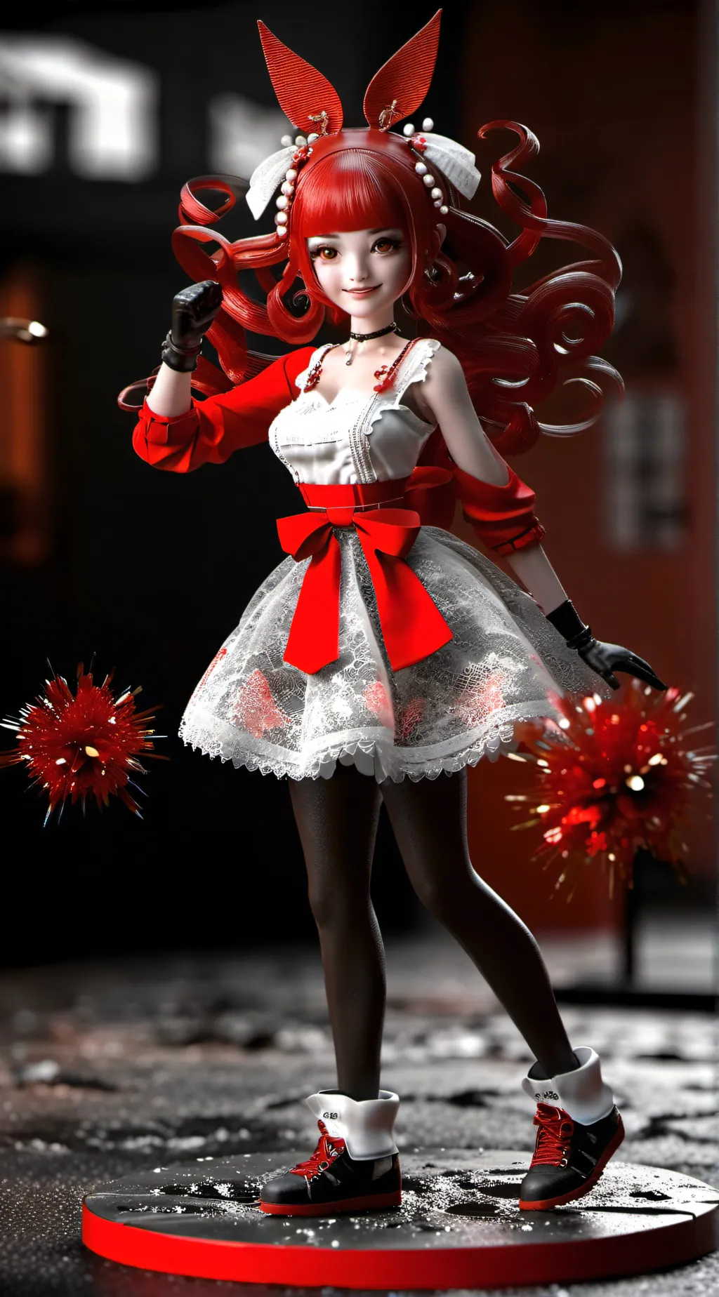 ai character: Bacon girl  background