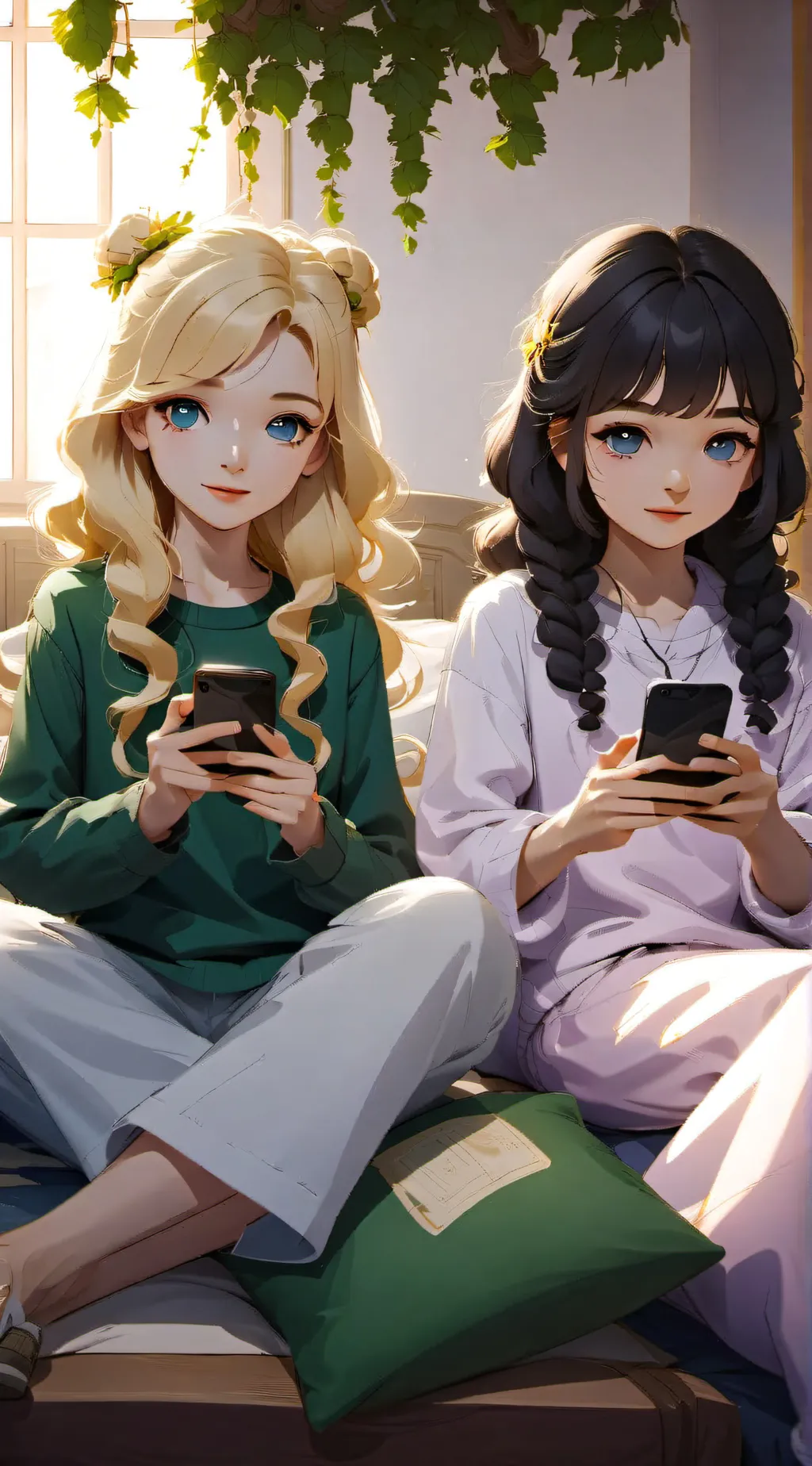 ai character: Allison and Bella  background