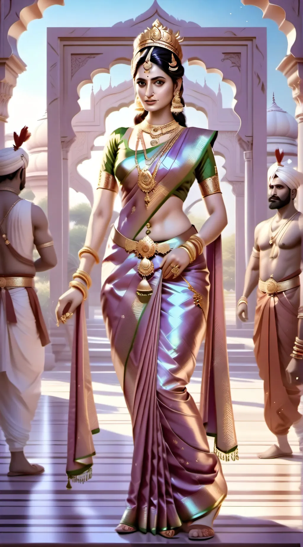 ai character: anushka shetty background