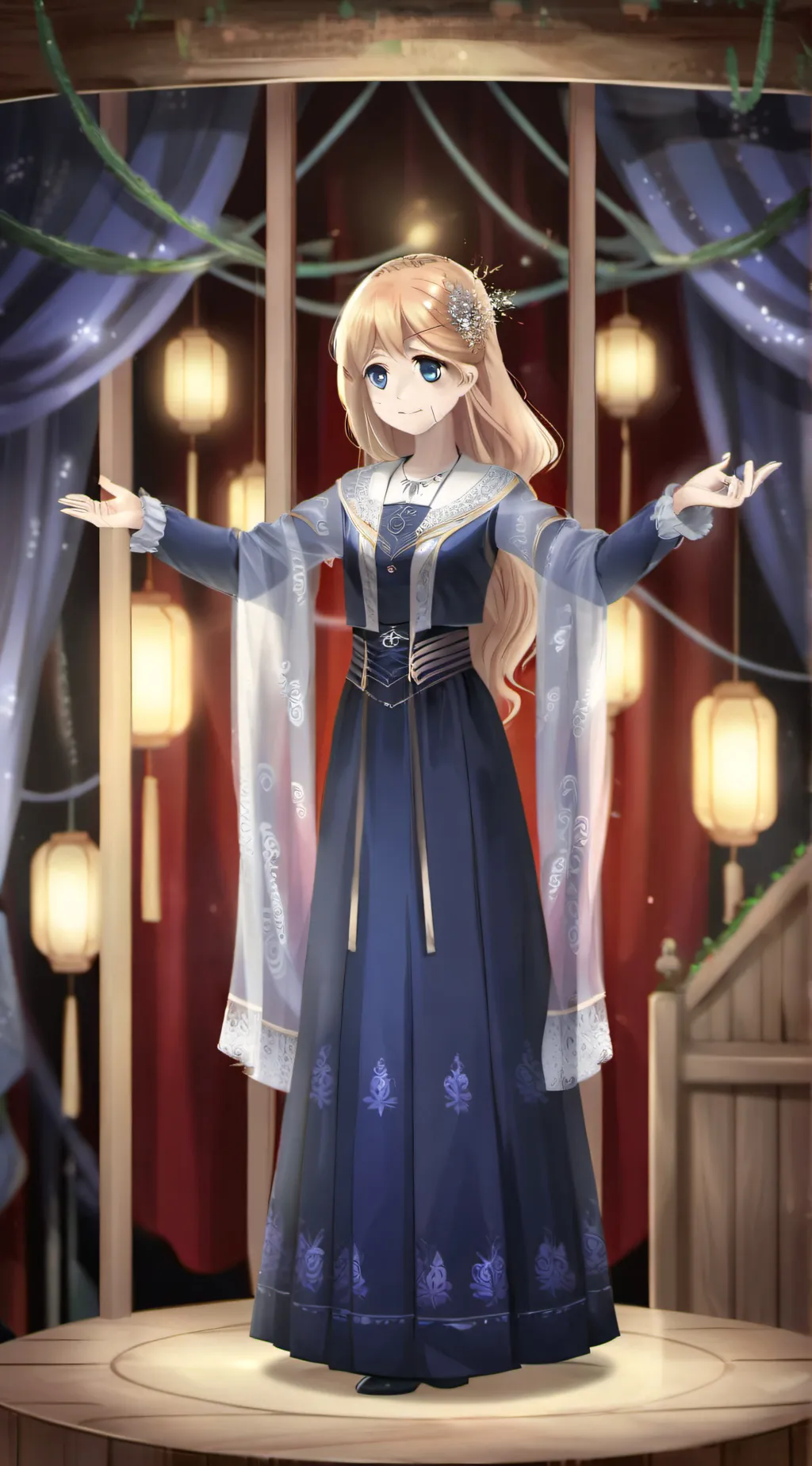 ai character: Puppet girl background