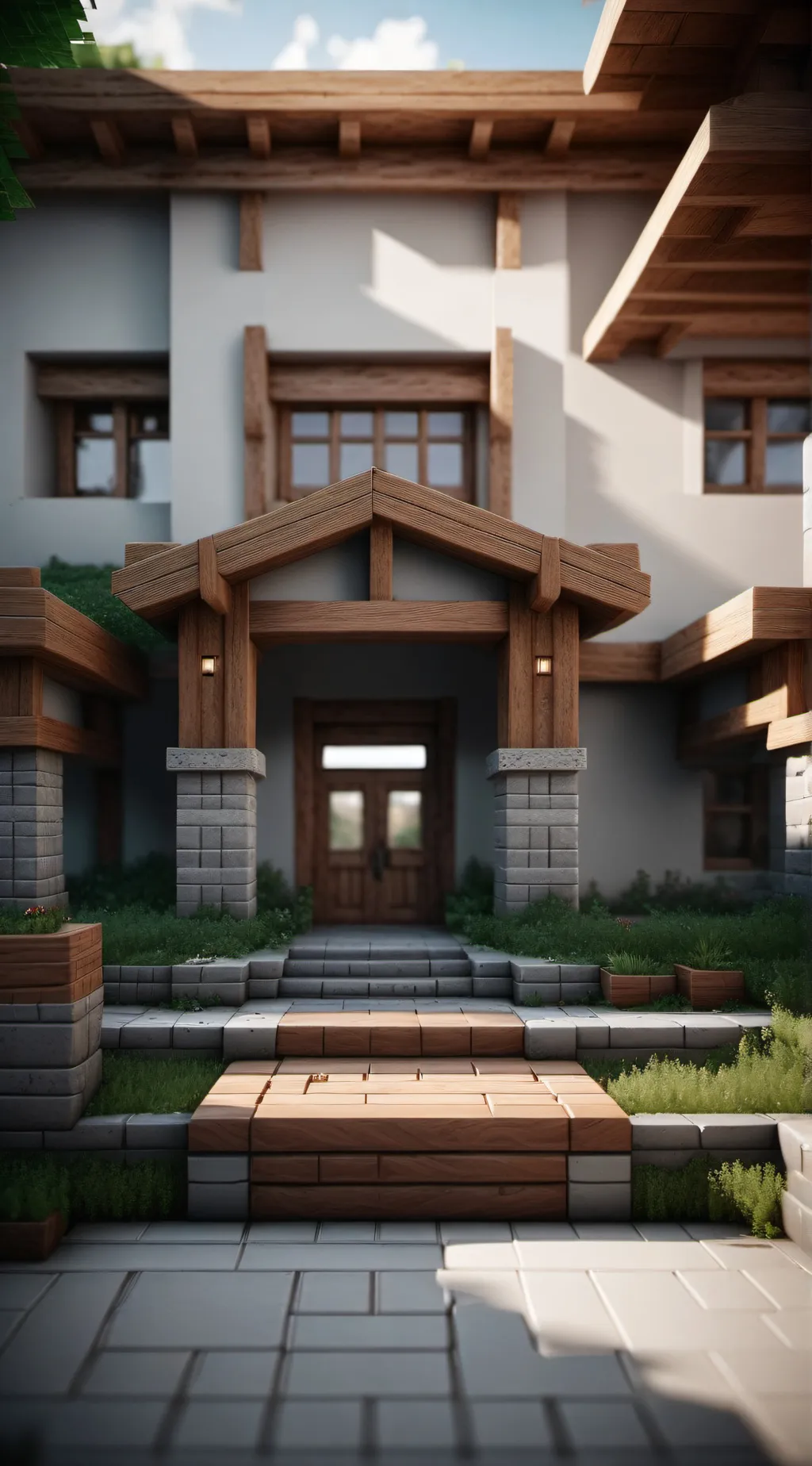ai character: mincraft background