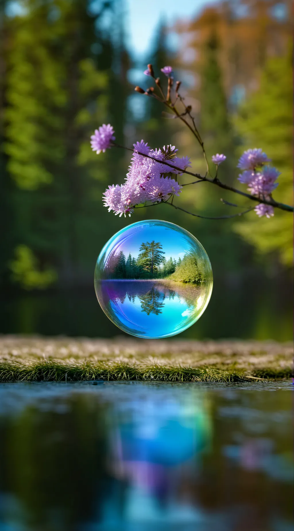 ai character: Bubble background