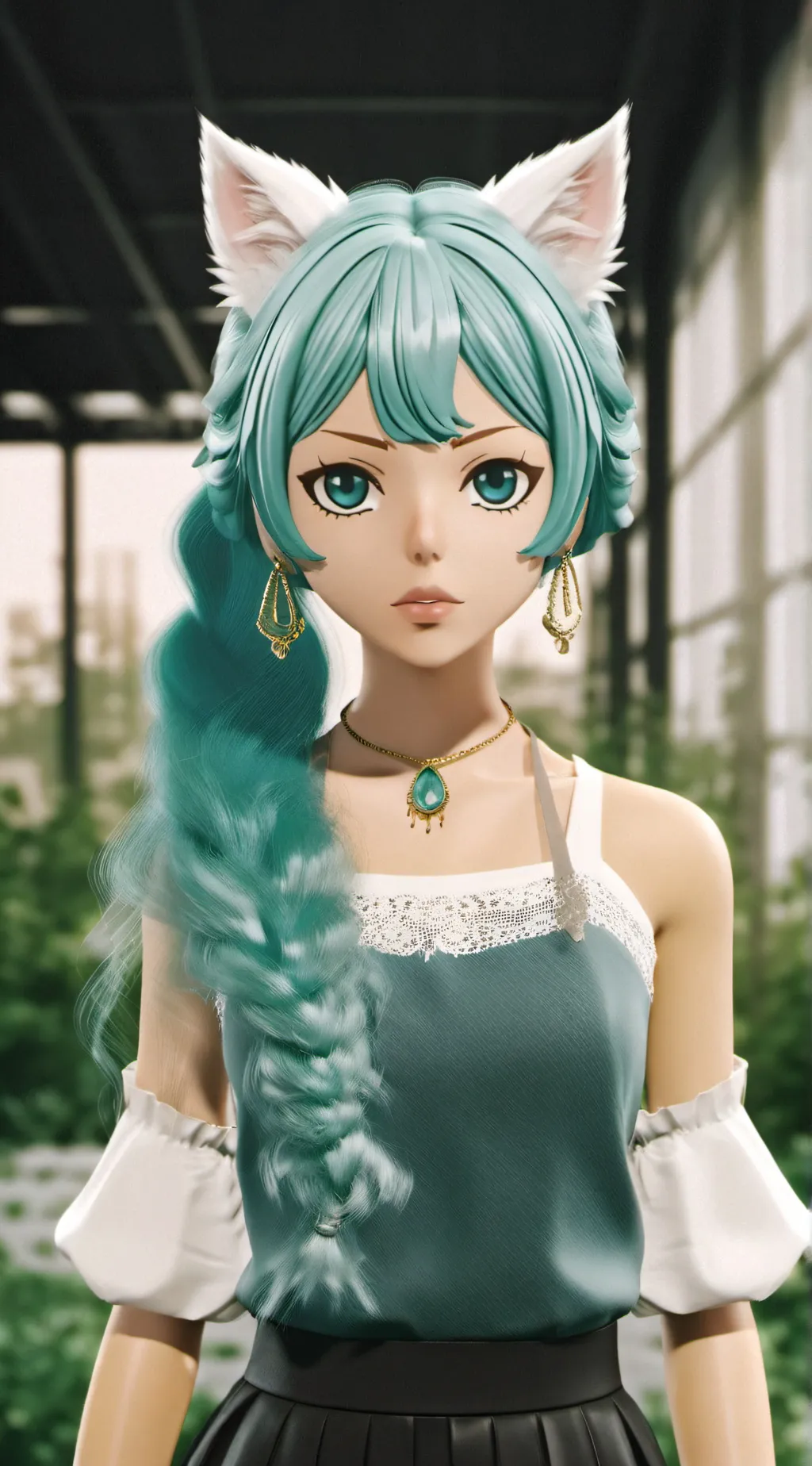 ai character: aqua background