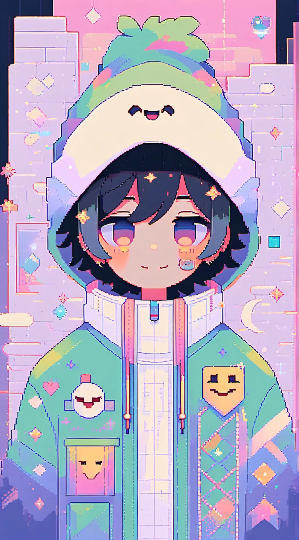 ai character: emoji😊 background
