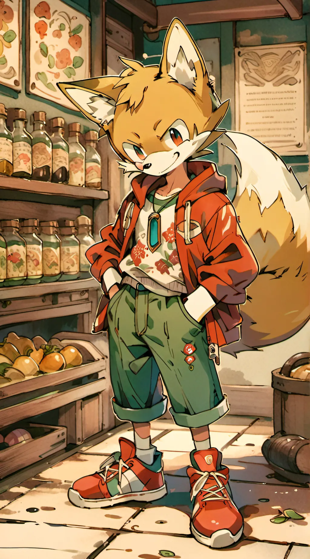 ai character: Tails background