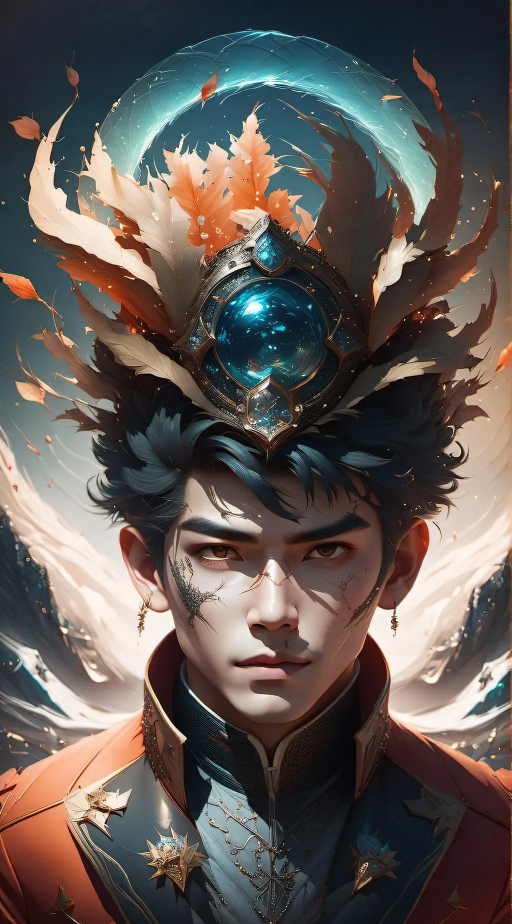 ai character: flower background