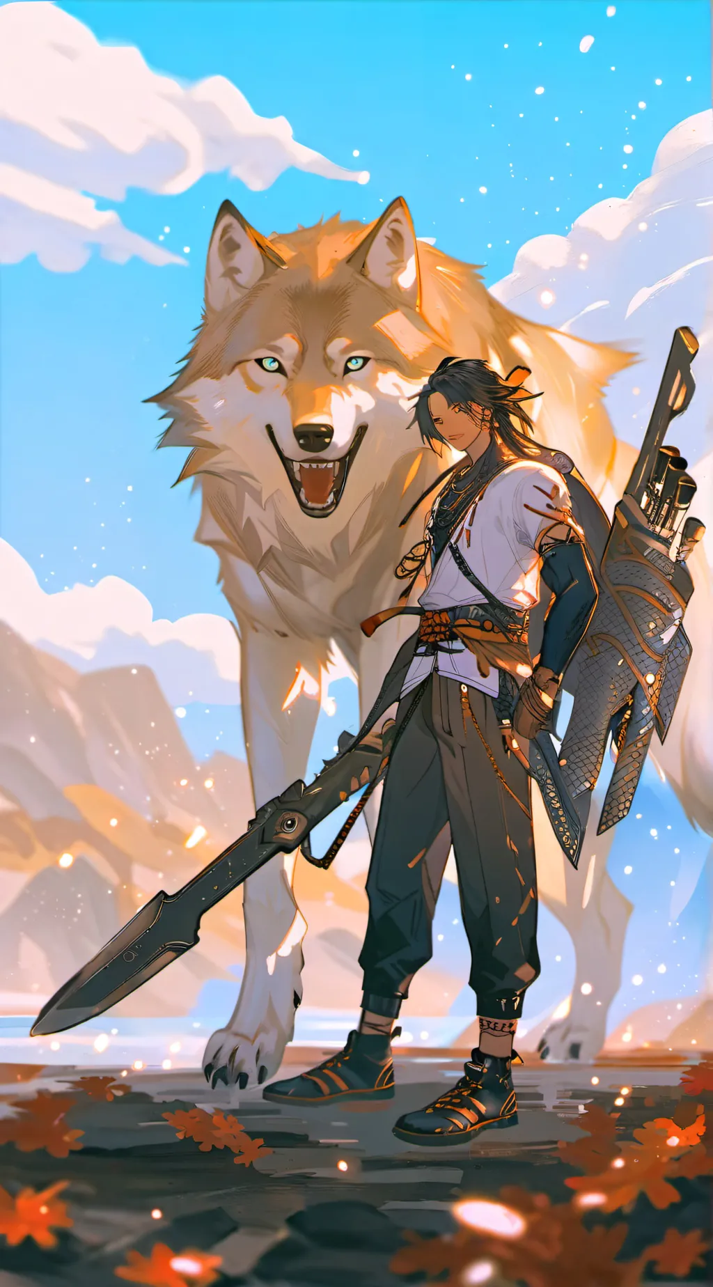 ai character: alpha background