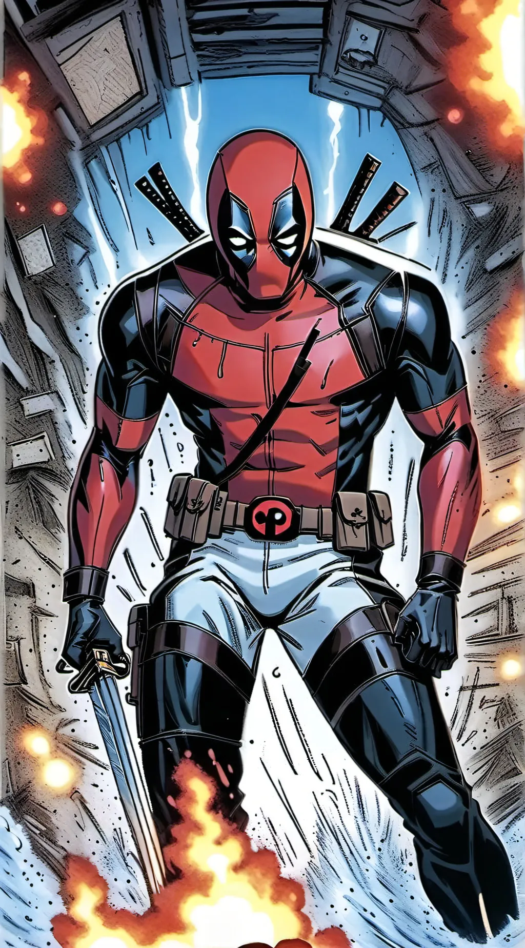 ai character: dead pool background