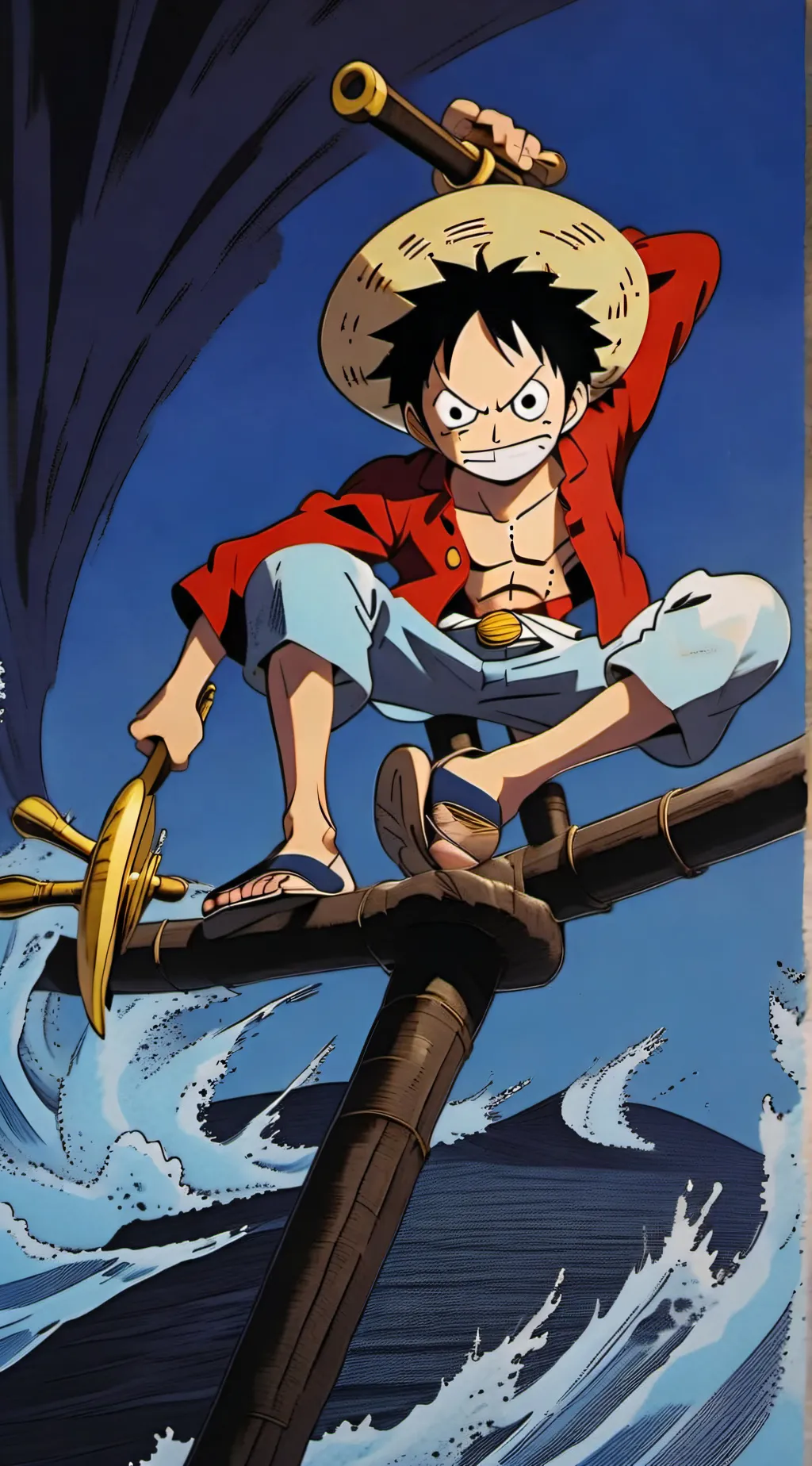 ai character: Luffy D Monkey  background