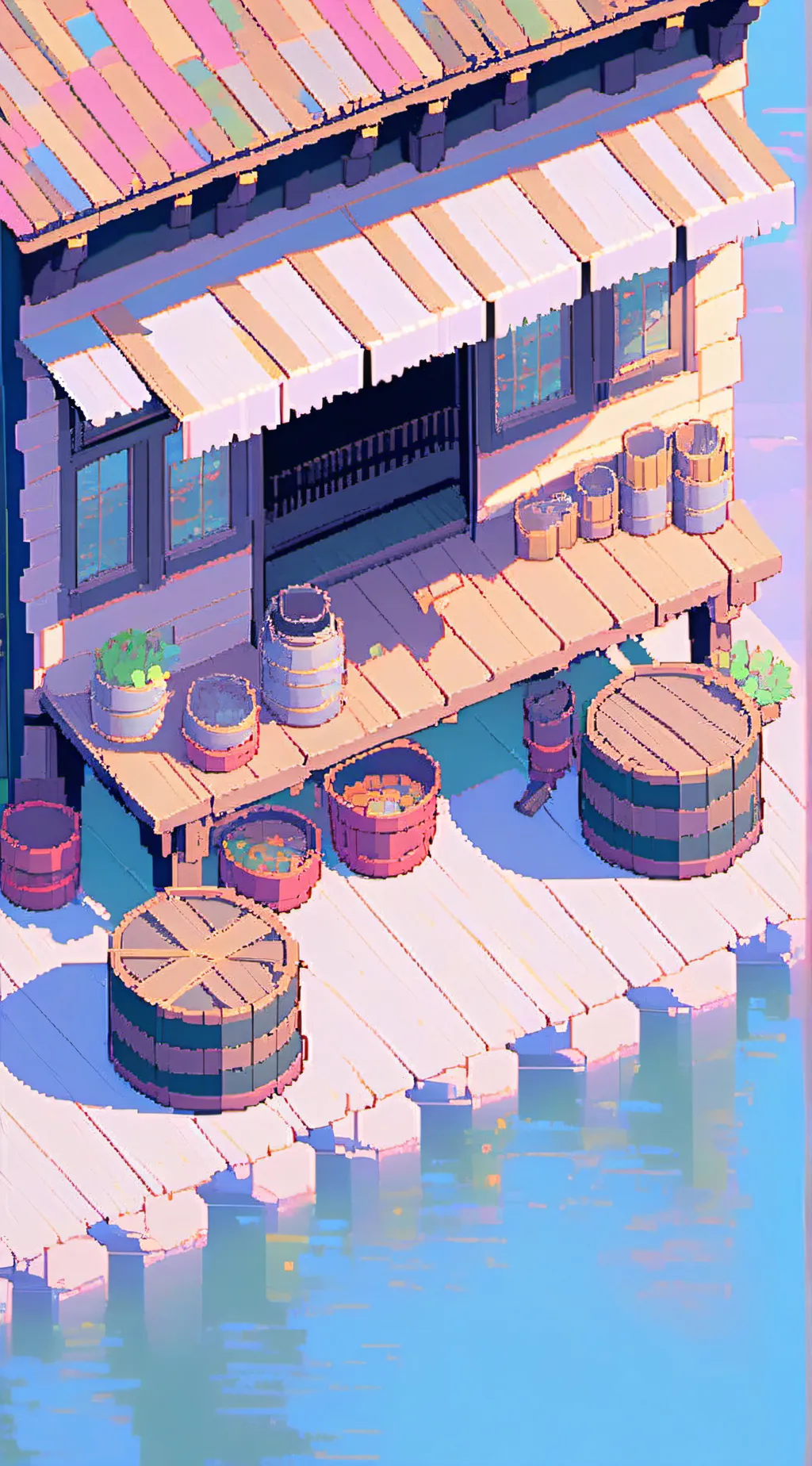 ai character: The trading post background